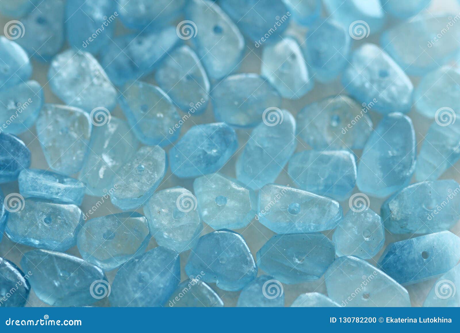 Aquamarine Is Blue. Natural Stone Is Blue Aquamarine. The Background Is ...