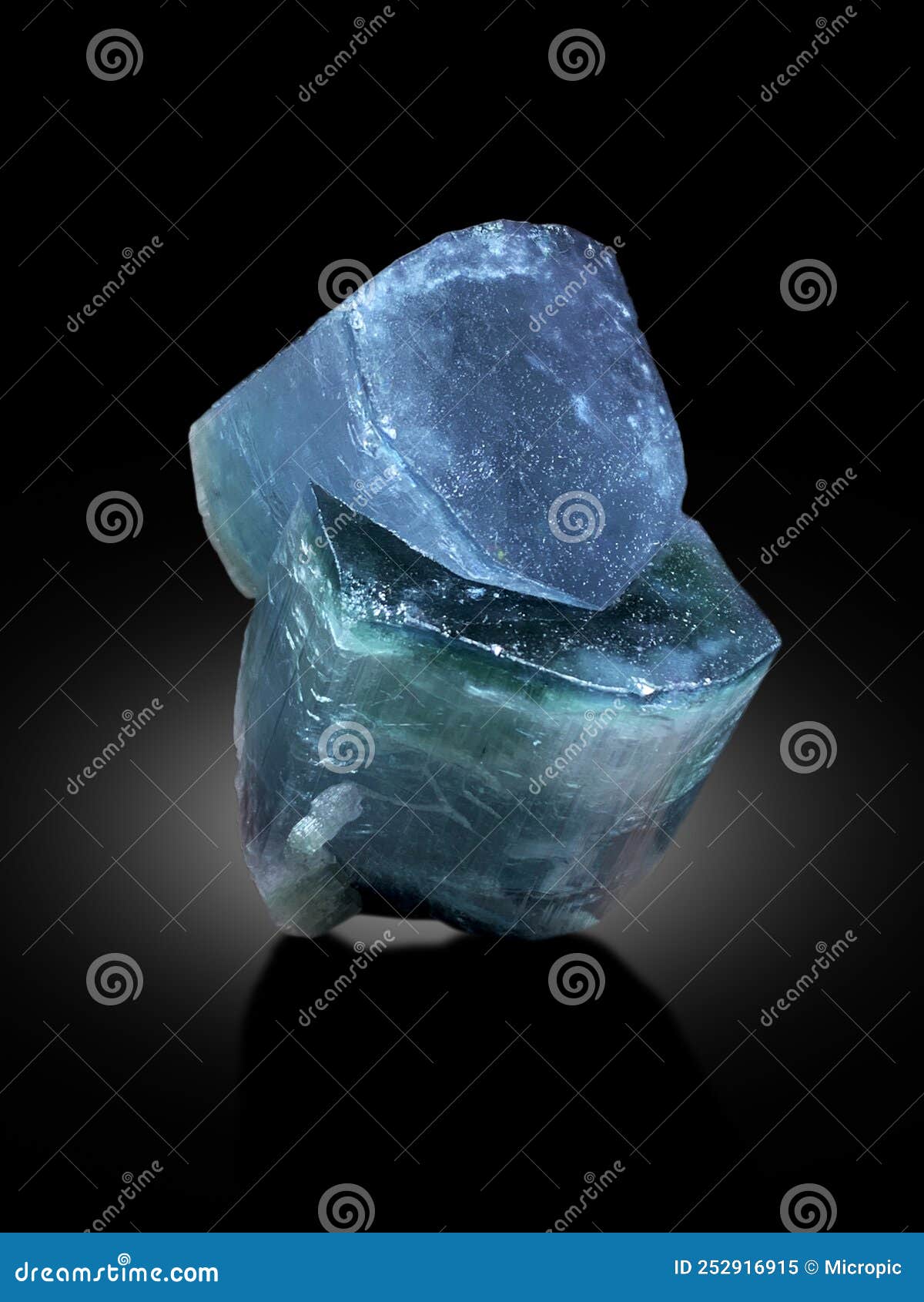 twin blue indicolite tourmaline elbaite crystal from afghanistan