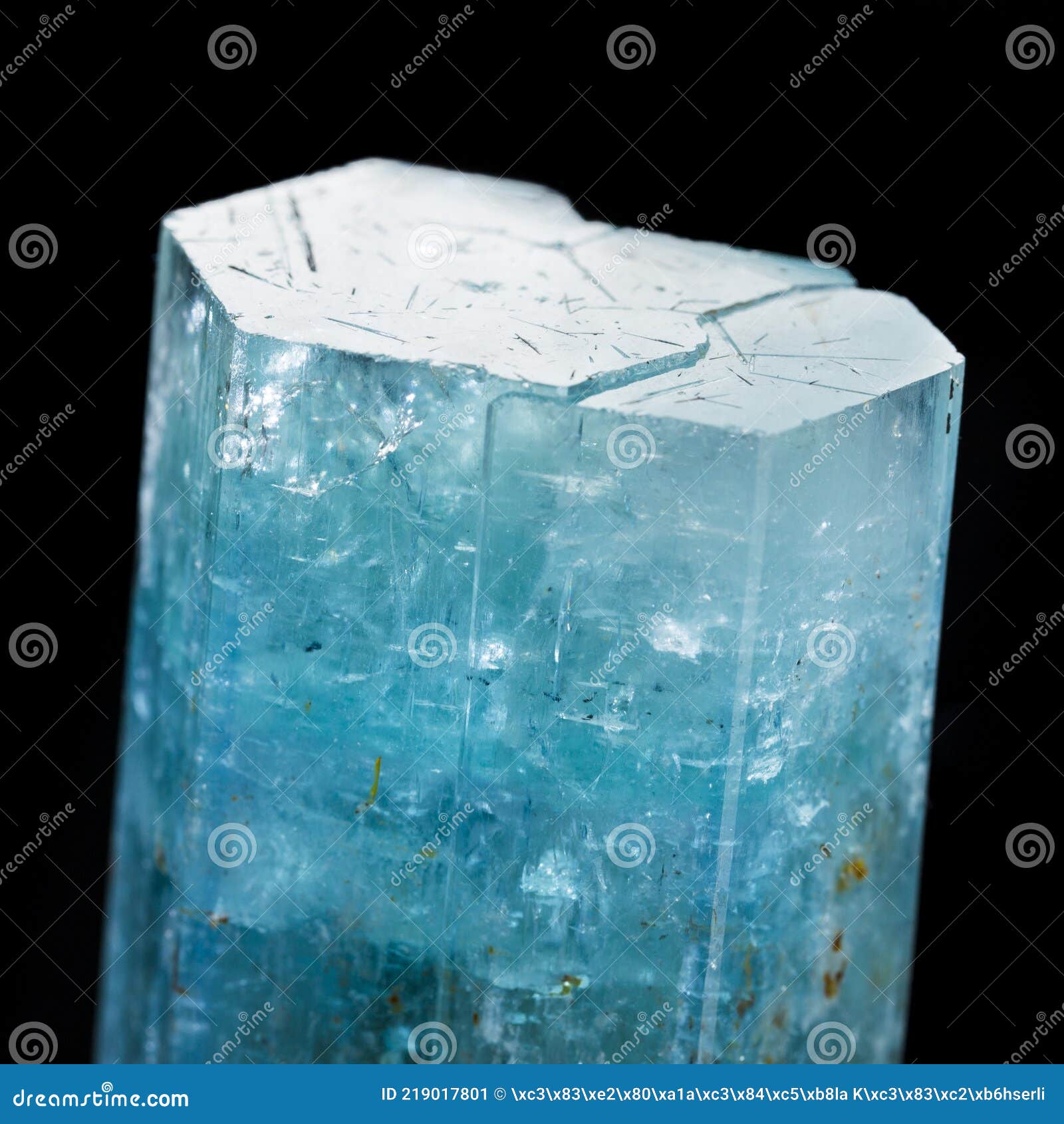 .aquamarine Mineral Specimen Stone Rock Geology Gem Crystal Stock Image ...