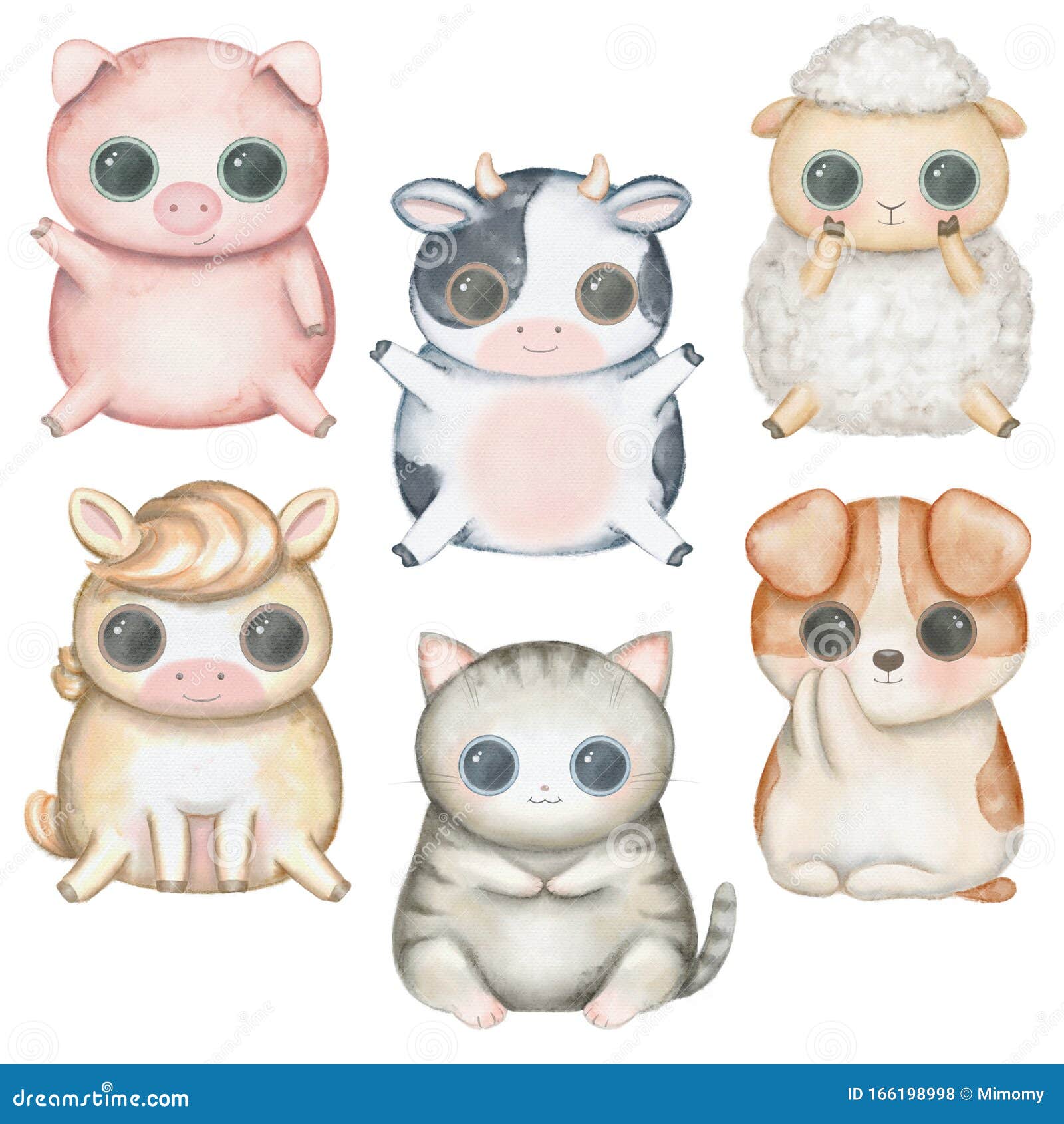 Aquarelle Avec Caricature Kawaii Cochon Mignon Mouton Chaton Chiot Poney Et Vache Illustration Stock Illustration Du Fond Domestique Aquarelle Avec Caricature Kawaii Cochon Mignon Mouton Chaton Chiot Poney Et Vache Illustration Stock Illustration Du Fond Domestique