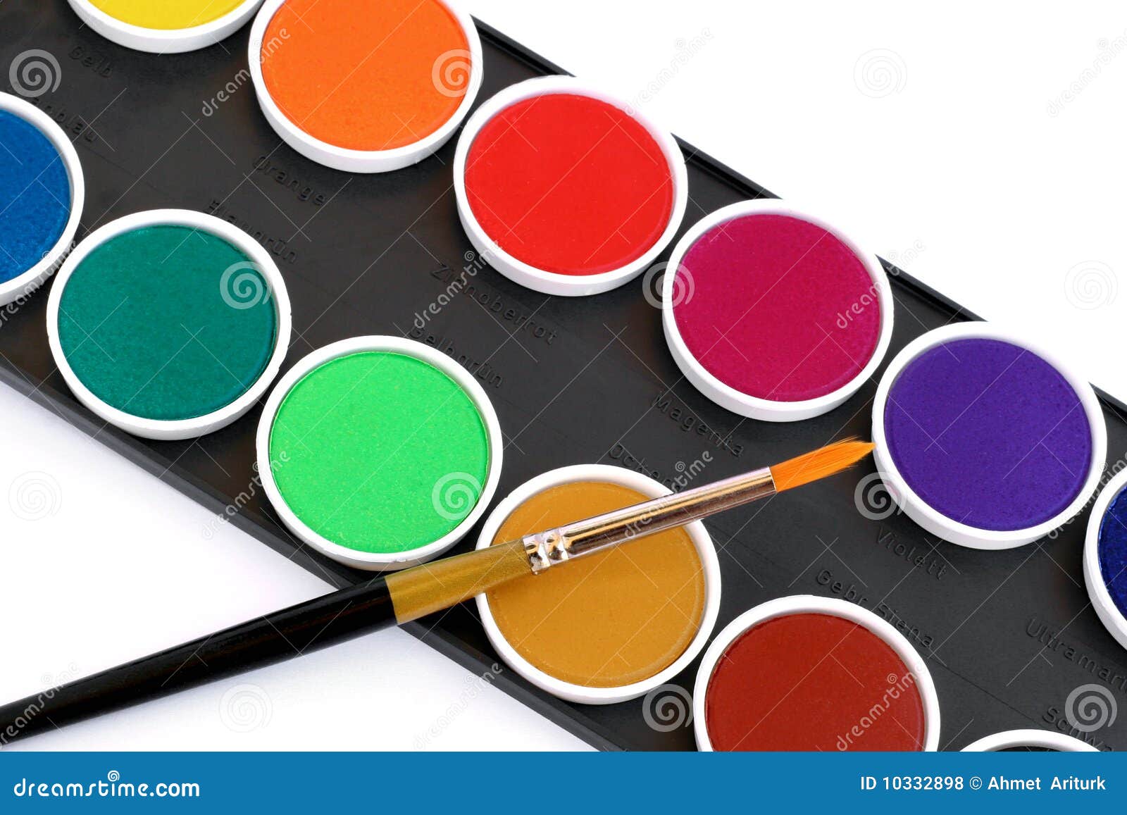 Aquarellset stockfoto. Bild von aquarellset 10332898