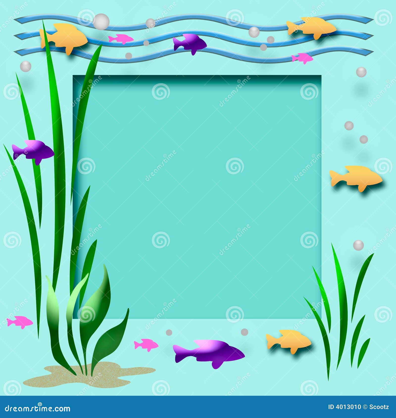 Aquarium frame stock illustration. Illustration of memento 4013010