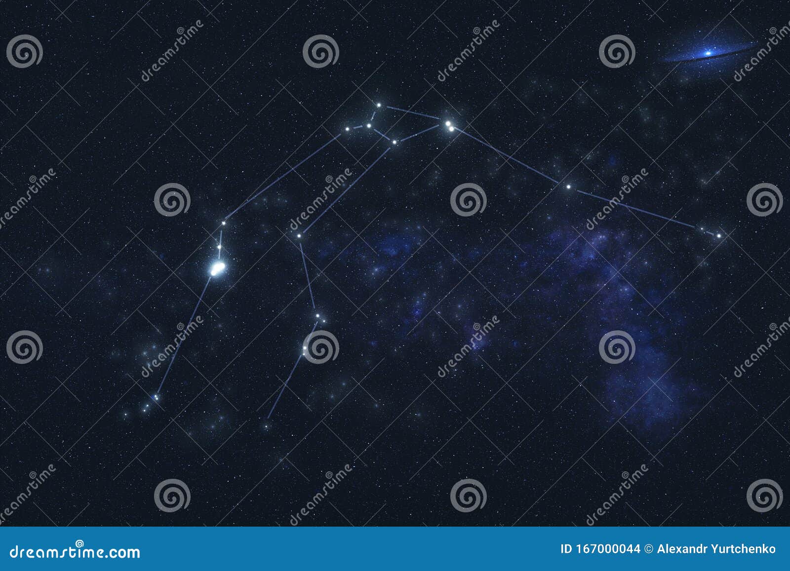 aquarius constellation in outer space