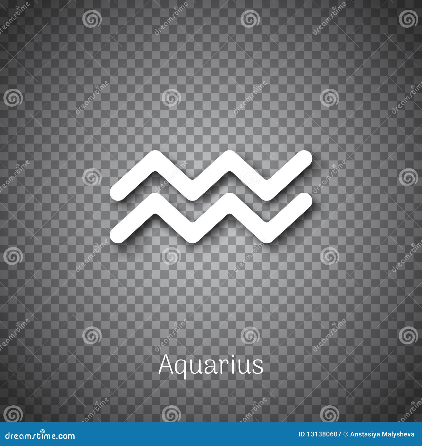 Aquarius Zodiac Isolated Vector Sign Stock Vector - Illustration of ...