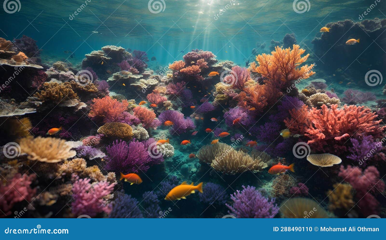 aquatic scene created with generative ai