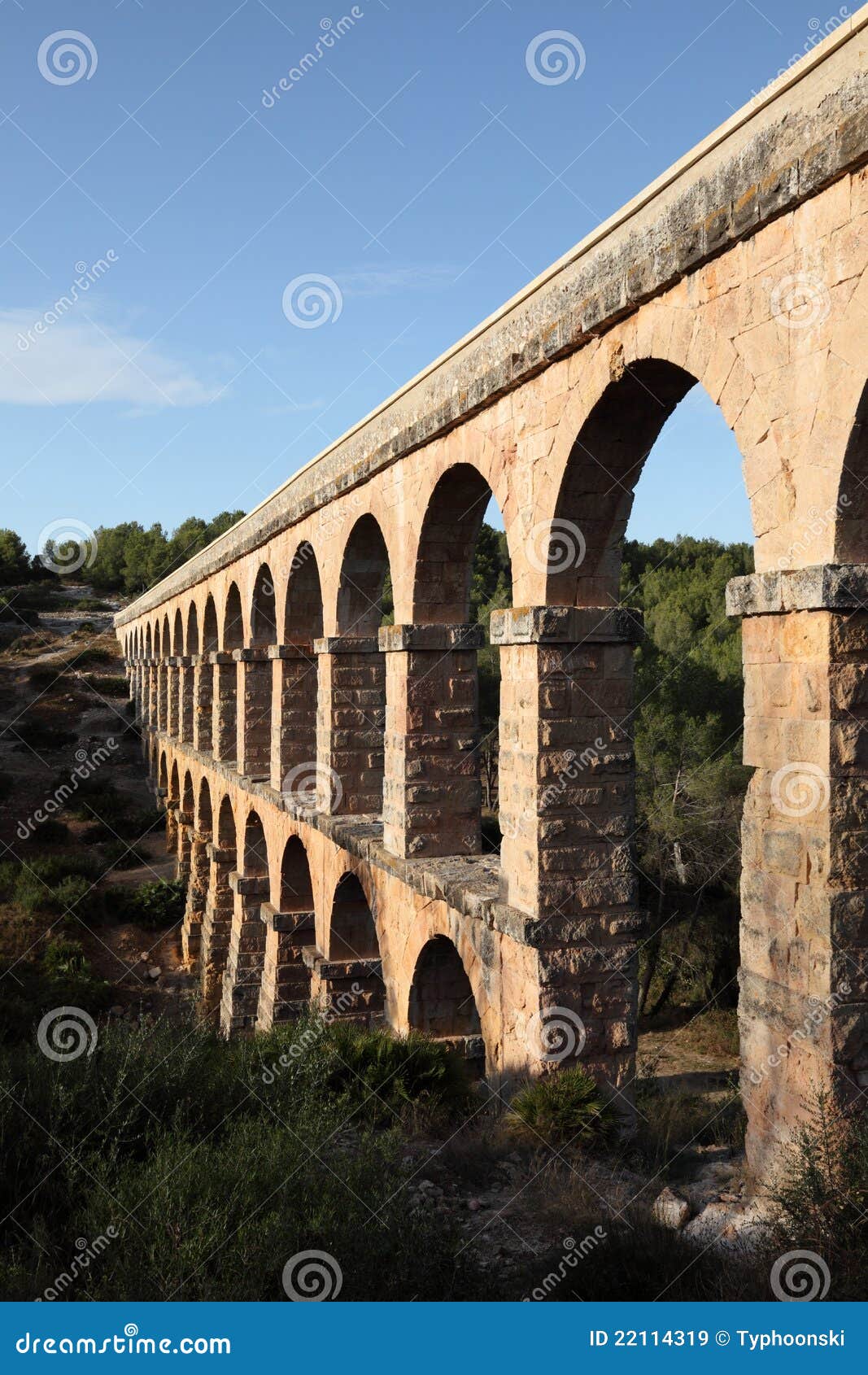 Aqueduct in Tarragona, Spain Stock Image Image of historic, column