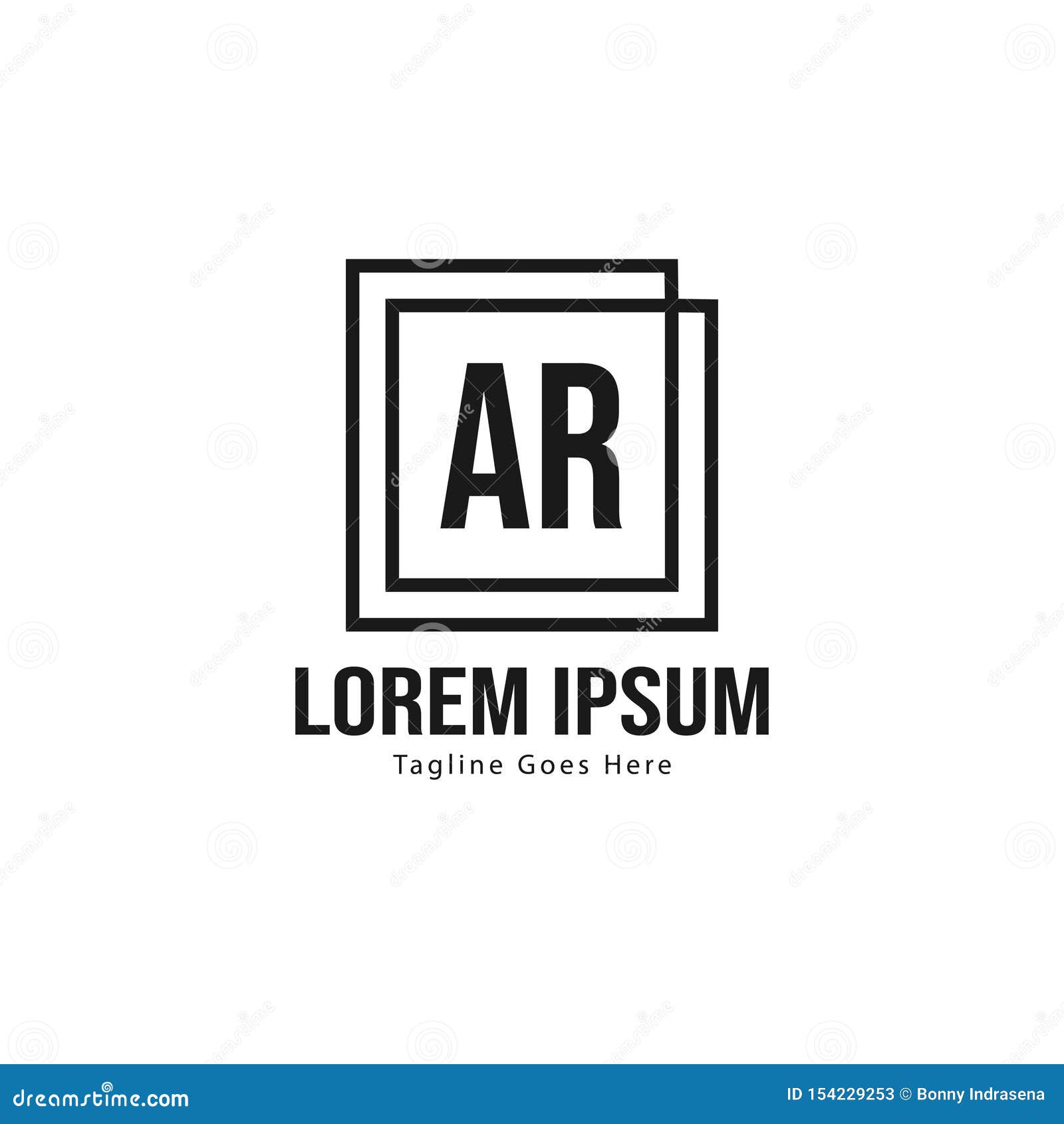 AR Letter Logo Design. Creative Modern AR Letters Icon Illustration