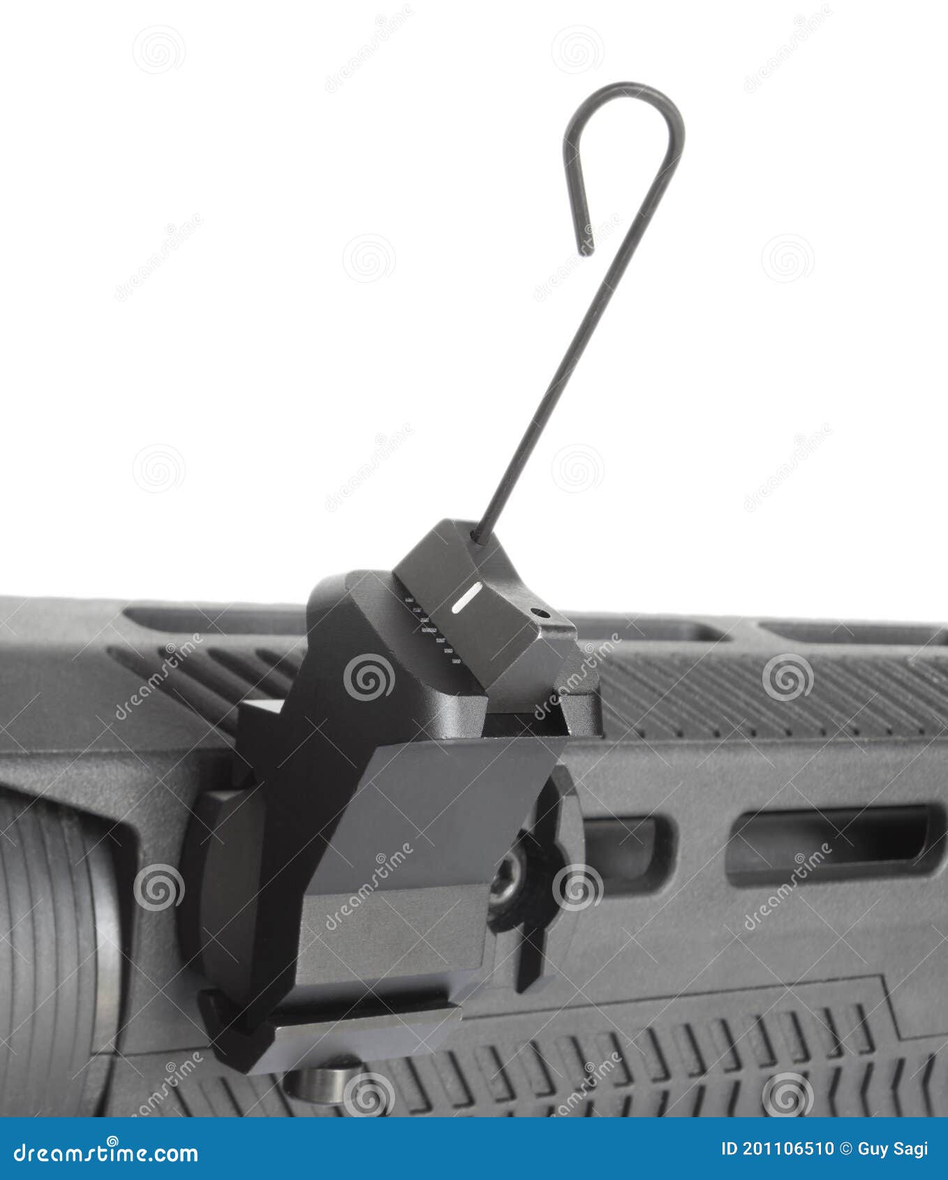 AR15 Sights Being Adjusted for Windage Stock Photo Image of isolated