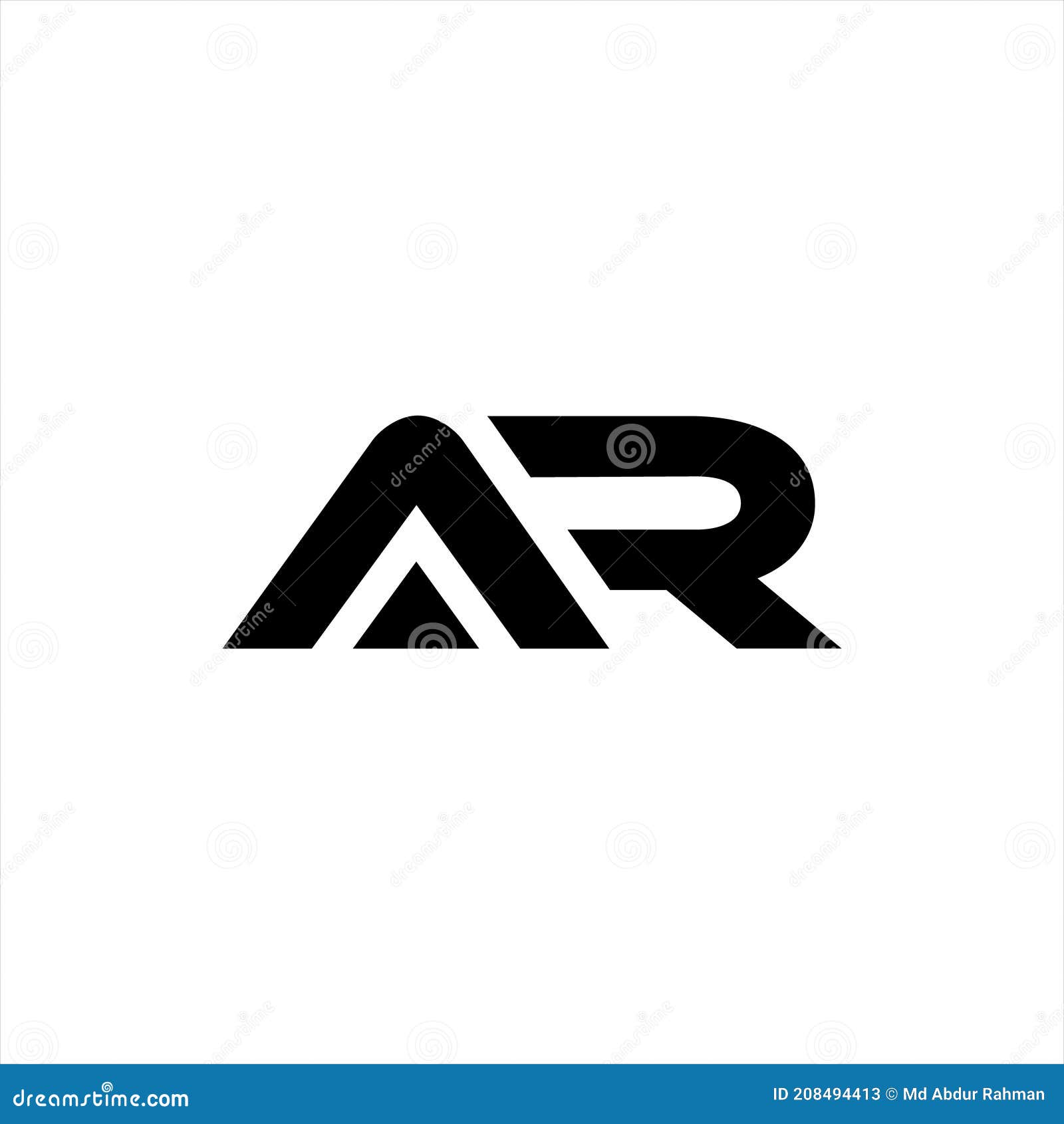 ar unique abstract geometric logo  geometric logo 