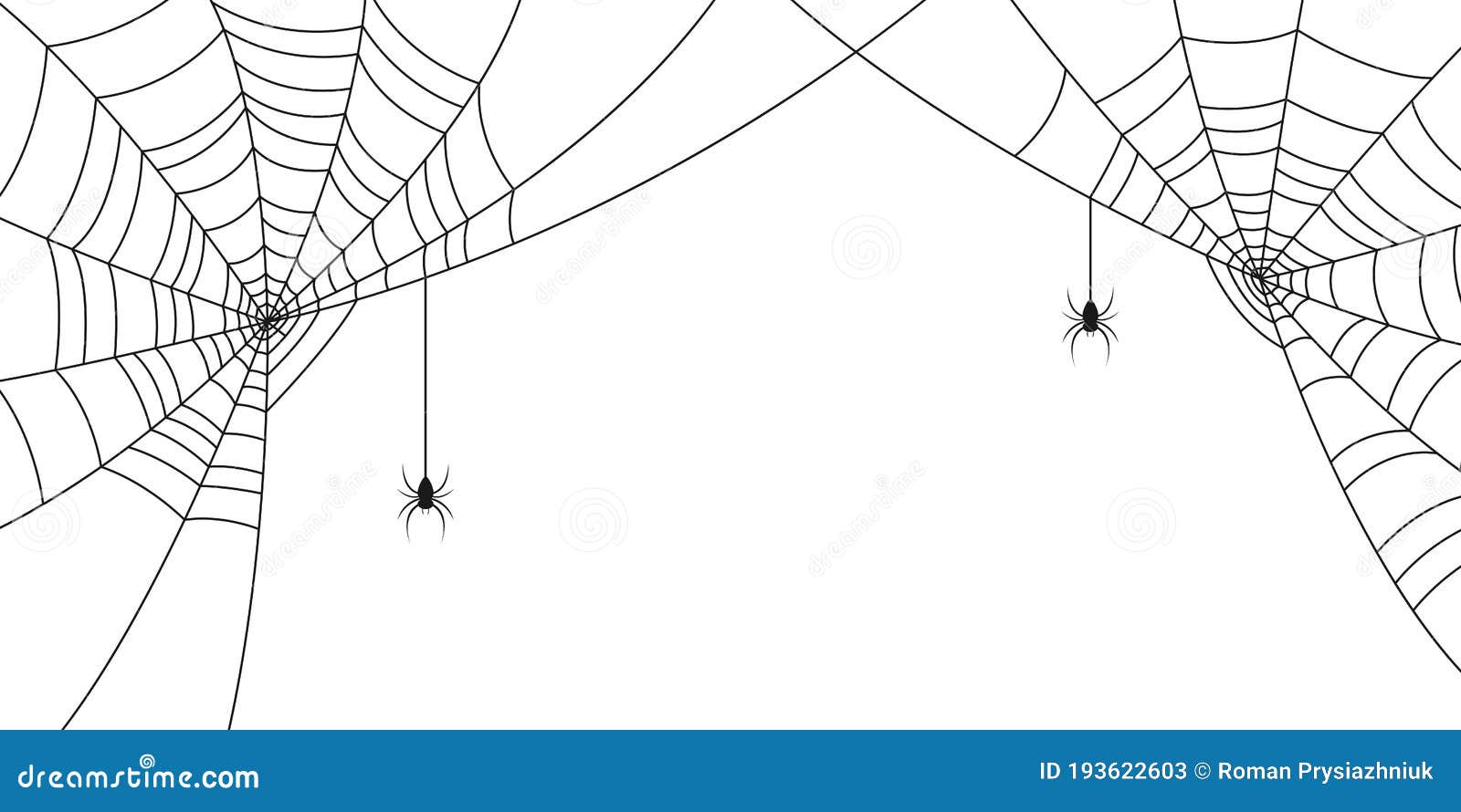 marco desconectado África Arañas Y Telarañas. Fondo Con Espacio Para Banner De Halloween Con Telaraña  Y Araña. Vector Ilustración del Vector - Ilustración de insecto, peligro:  193622603