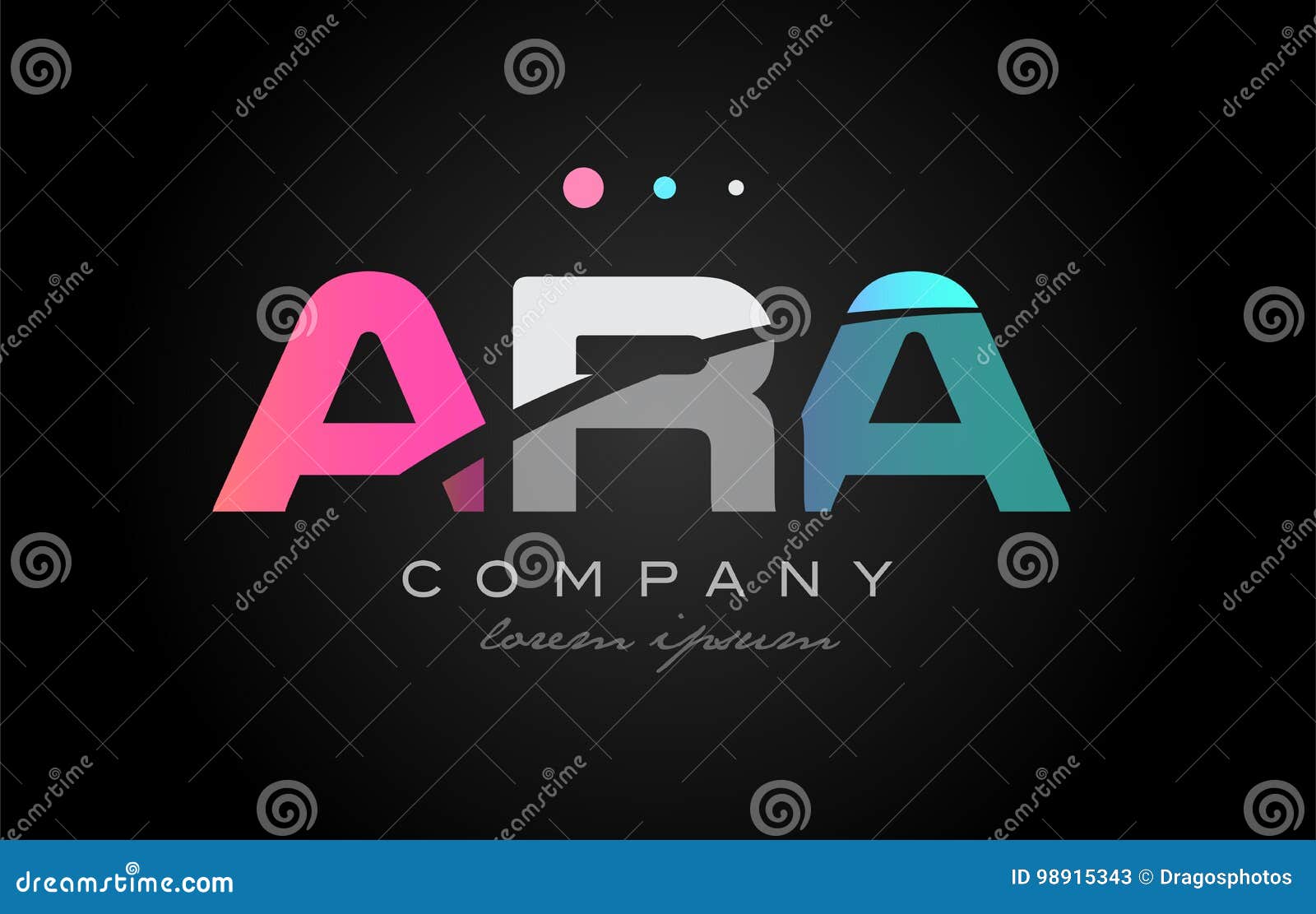 ARA R Un Diseño Del Icono Del Logotipo De Tres Letras Ilustración del Vector - Ilustración de gris: 98915343