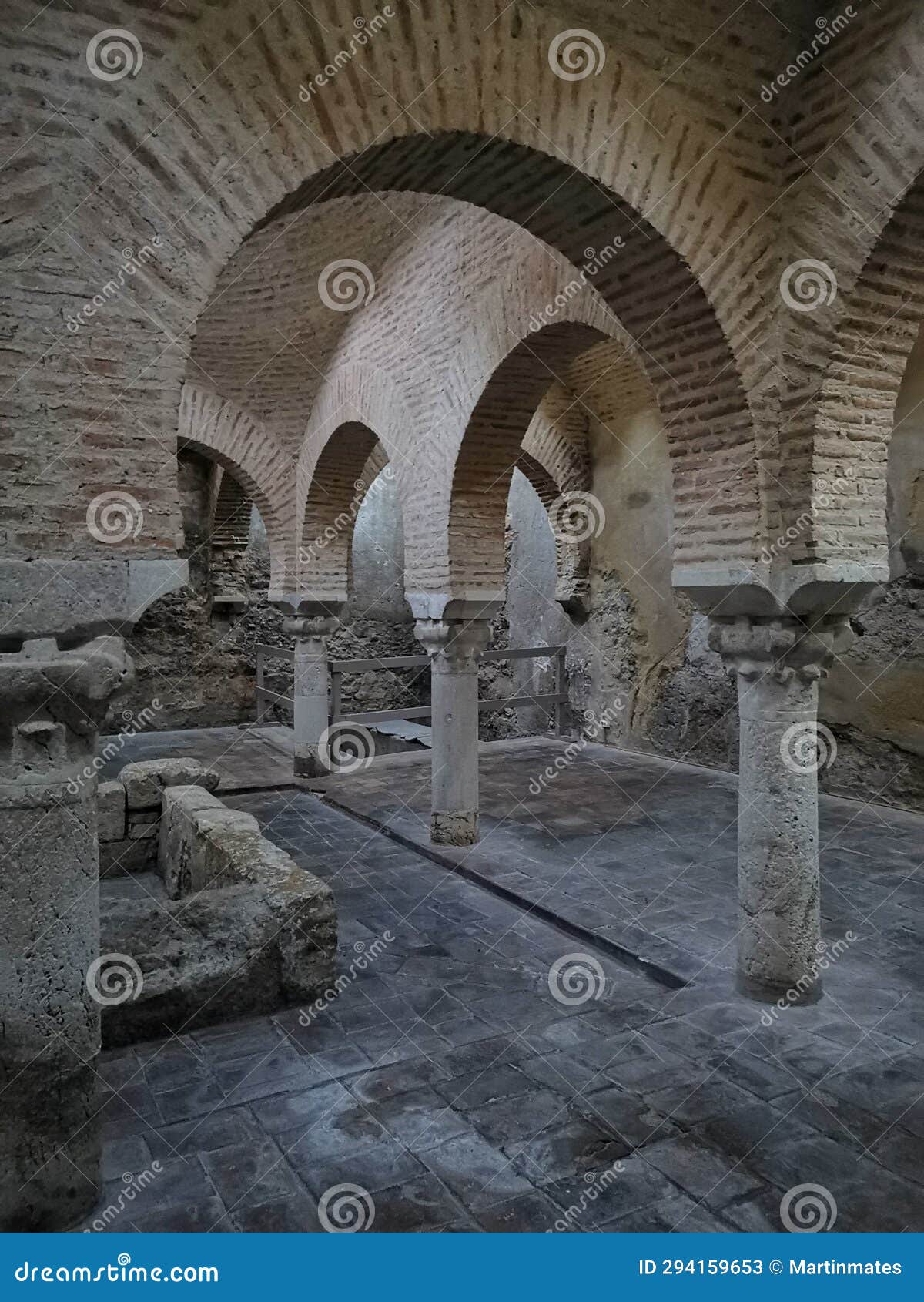 the arab baths of jaÃ©n interior, well preserved historic hamman, jaÃ©n, andalucÃ­a, spain