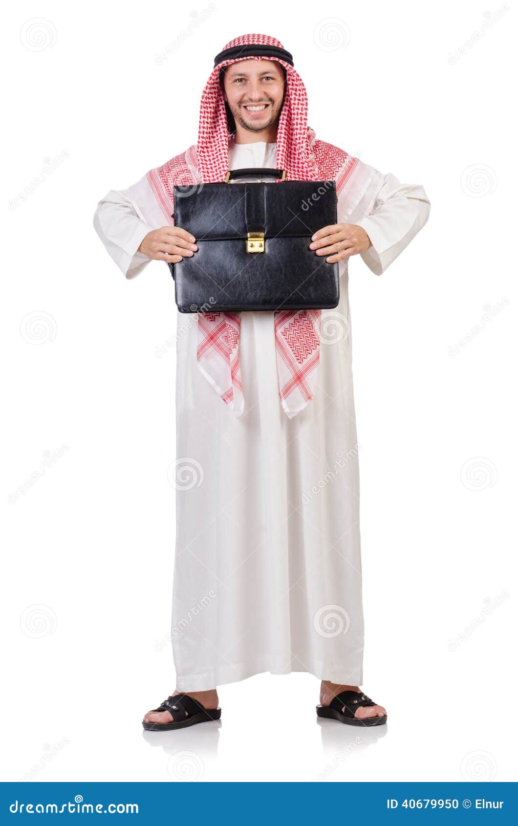 Arab Businessman with Briefcase Stock Photo Image of bedouin, ethnic 40679950
