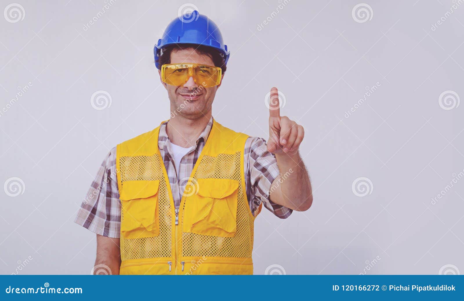 Arab Engineer Man Wear Blue Cap Safety Helmet Stock Photo Image of
