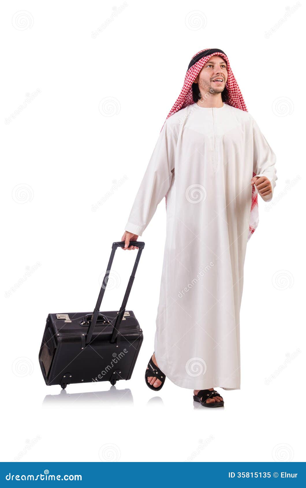 Arab Man With Luggage Stock Photo 36964110