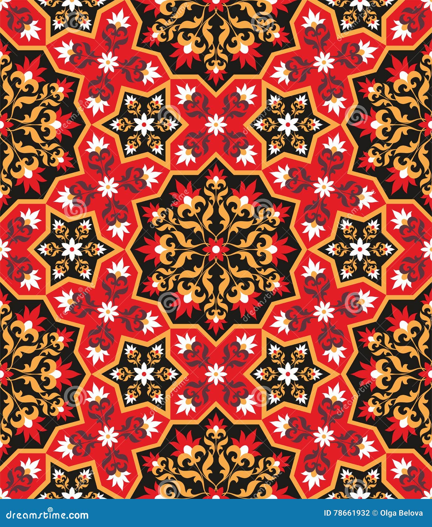 Arab seamless texture stock vector. Illustration of floral - 78661932