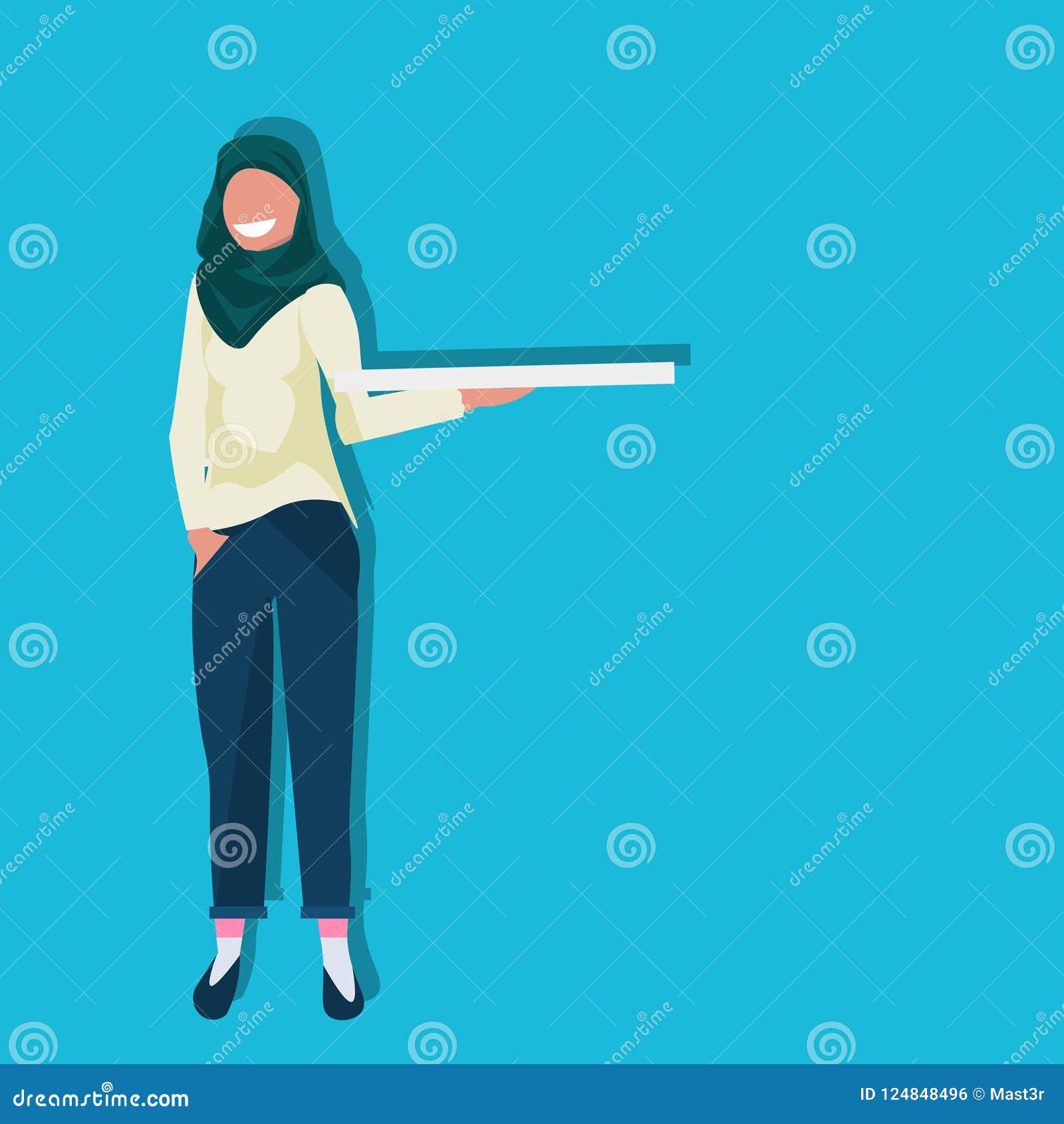 Arab Woman Holding Pizza Box Fast Food Concept Arabic Female Cartoon  Character Flat Full Length Blue Background Stock Vector - Illustration of  hunger, carrying: 124848496