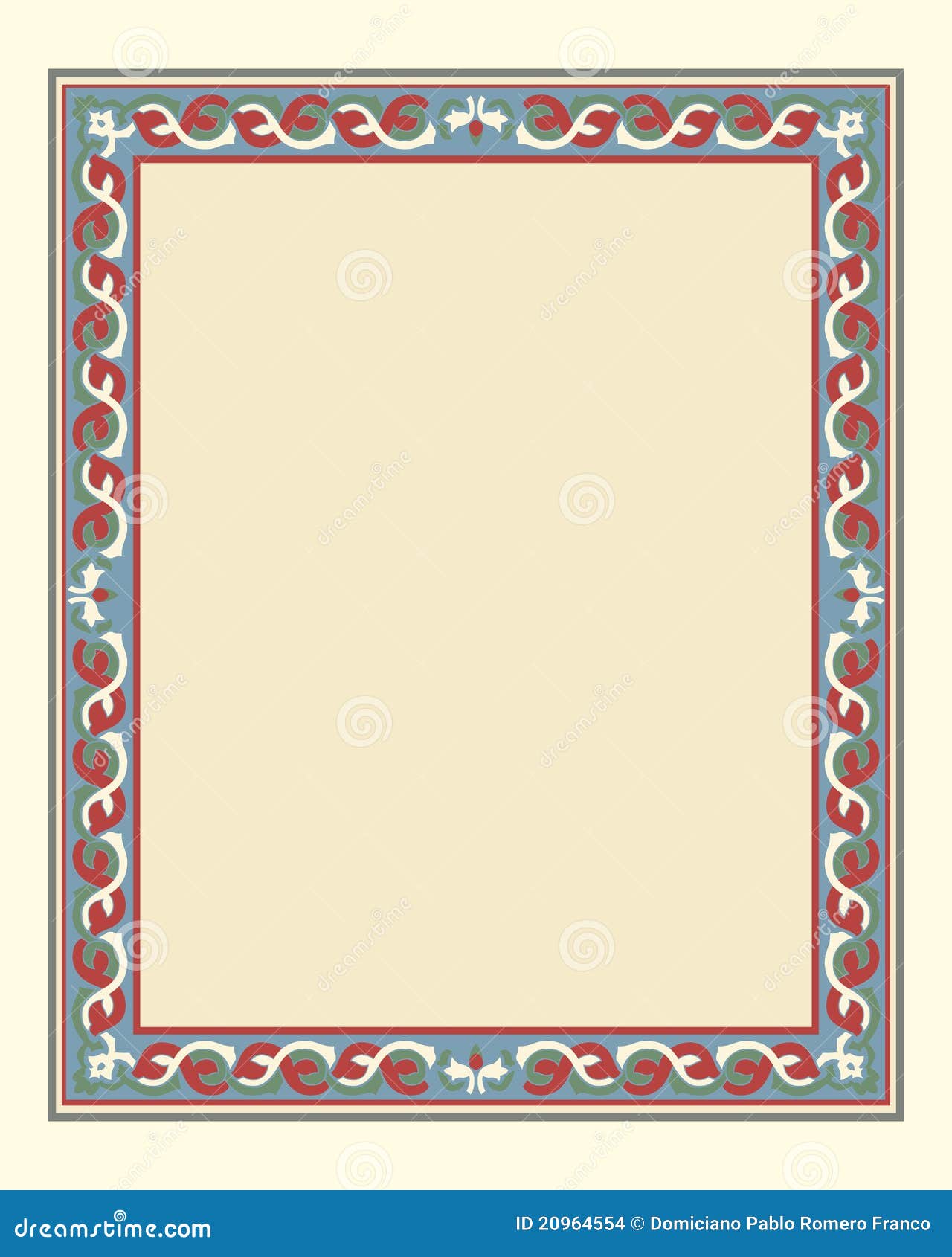 Arabesque border frame stock vector. Illustration of background 20964554