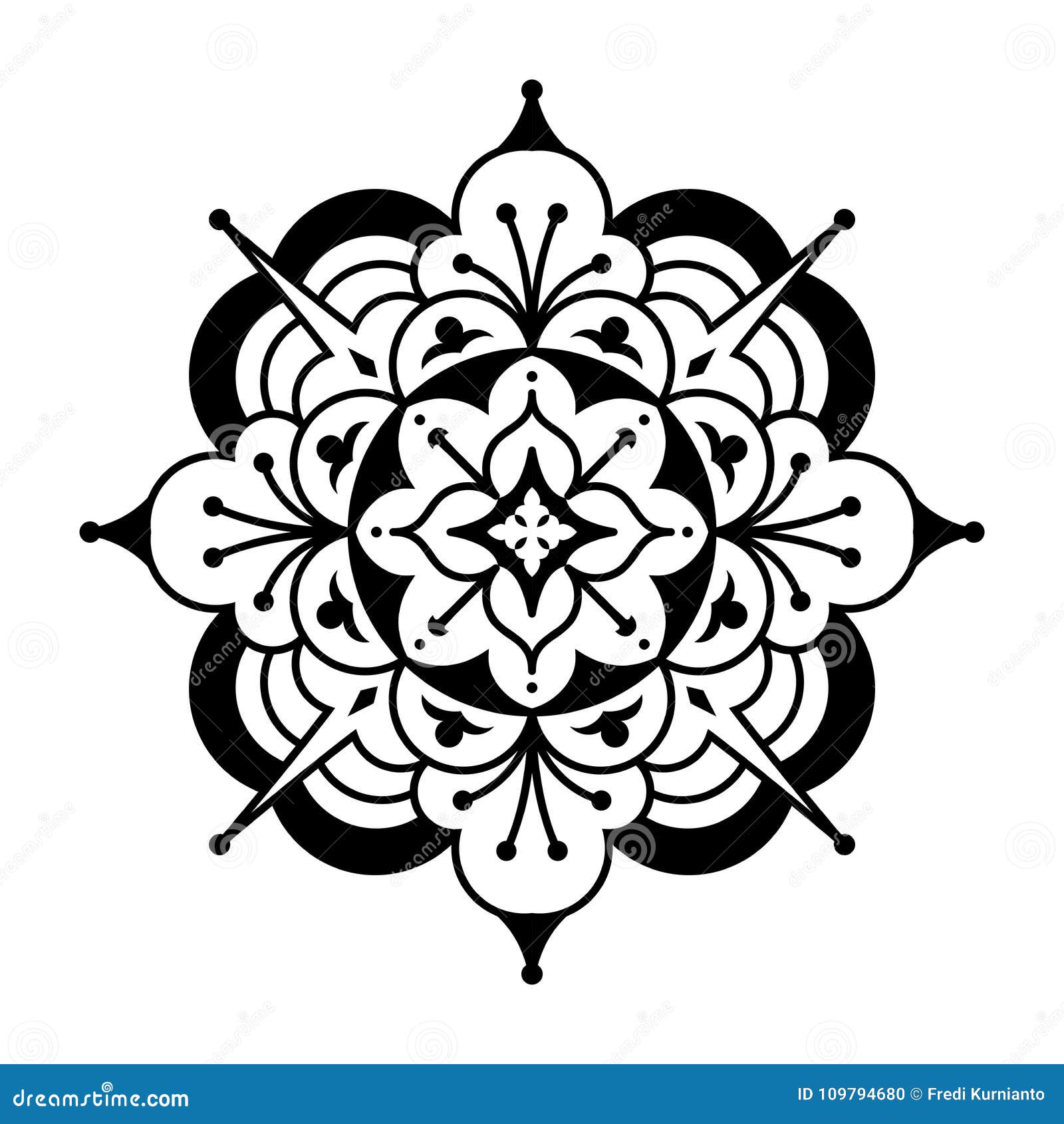 Arabesque Flower Stencil