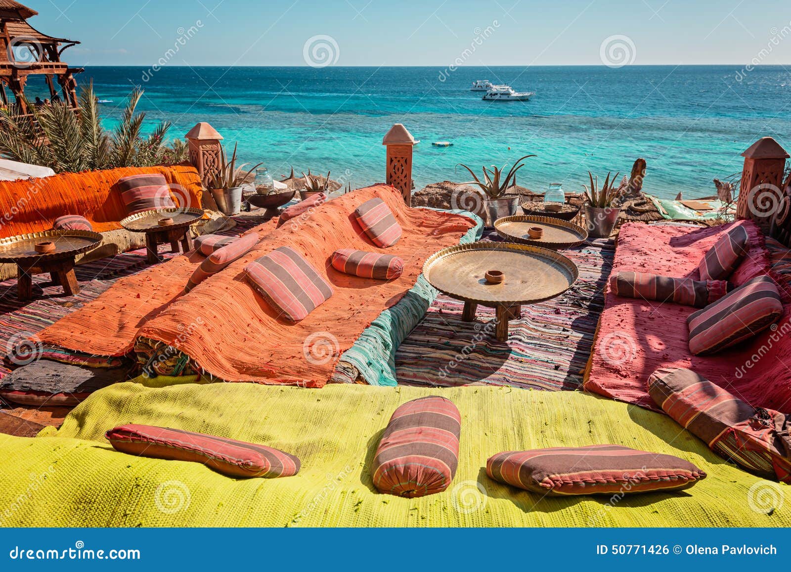Arabian Cafe on the Red Sea Coast Stock Photo - Image of chair, holiday ...