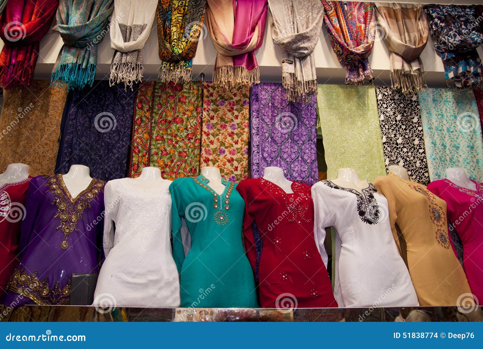 Arabian Clothes in Dubai stock photo. Image of hanging 51838774