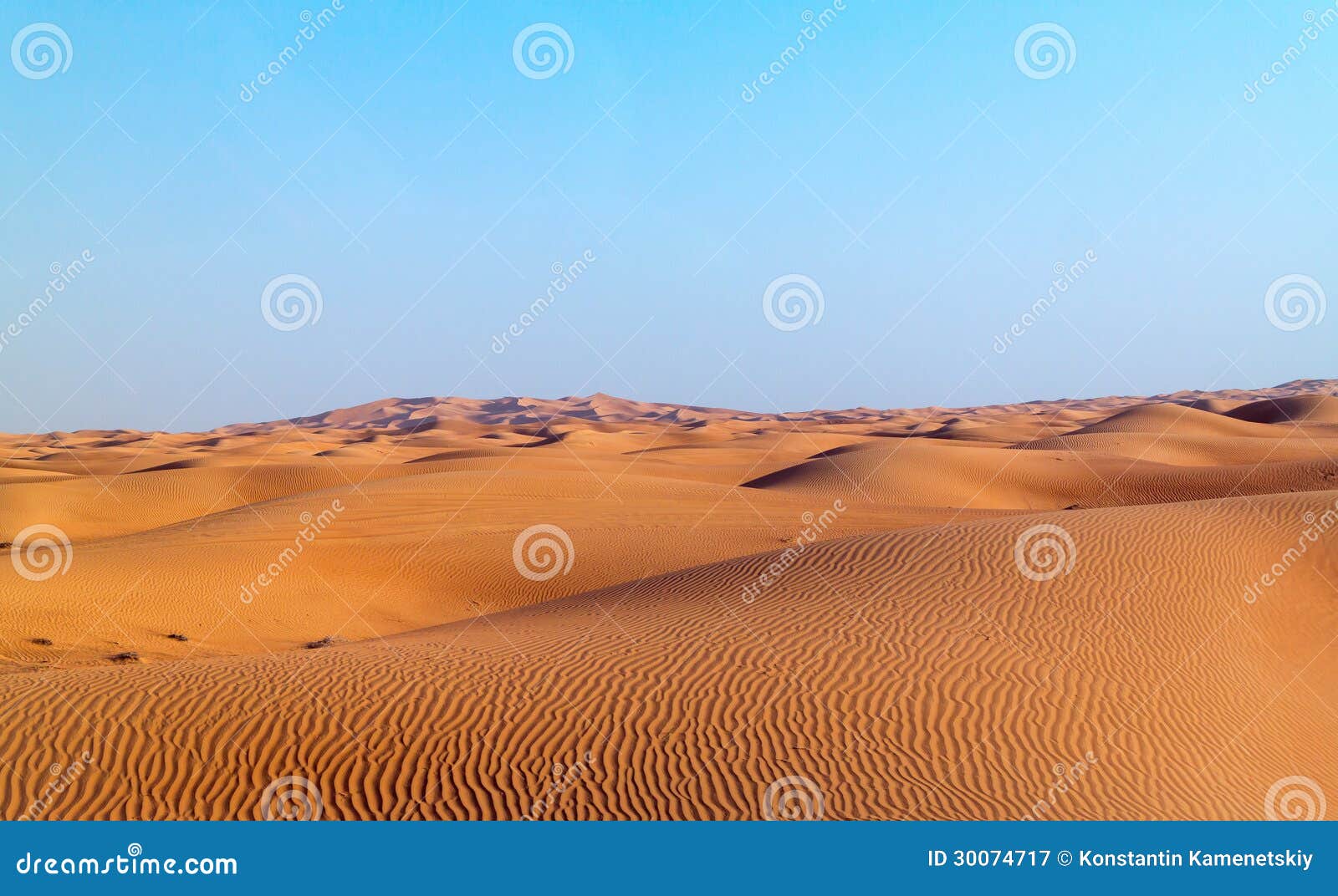 Arabian Desert Dune Background on Blue Sky Stock Image - Image of saharan,  shadow: 30074717