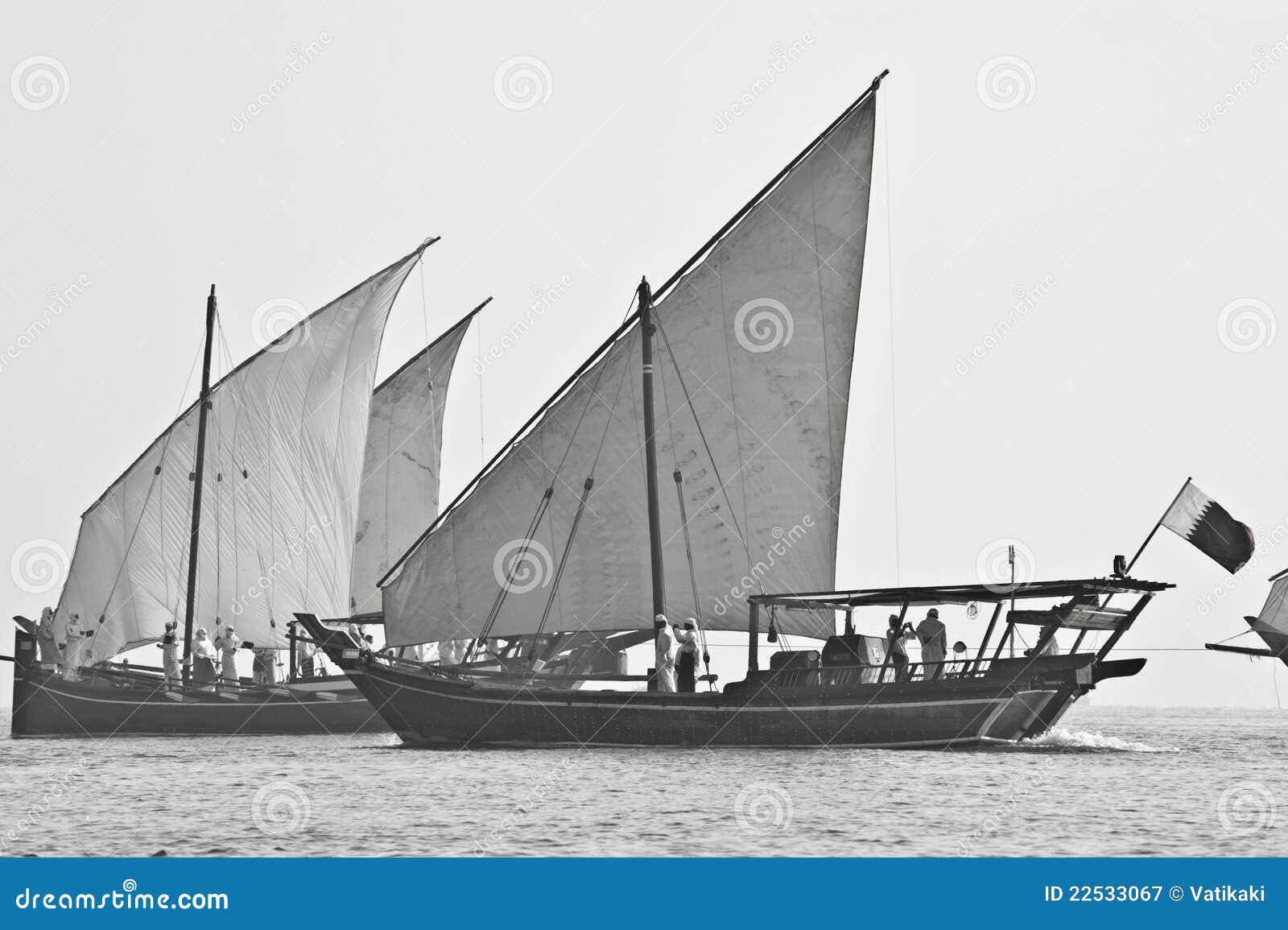 Arabian Dhow Sailing Out of the Mist Editorial Photography - Image of ...