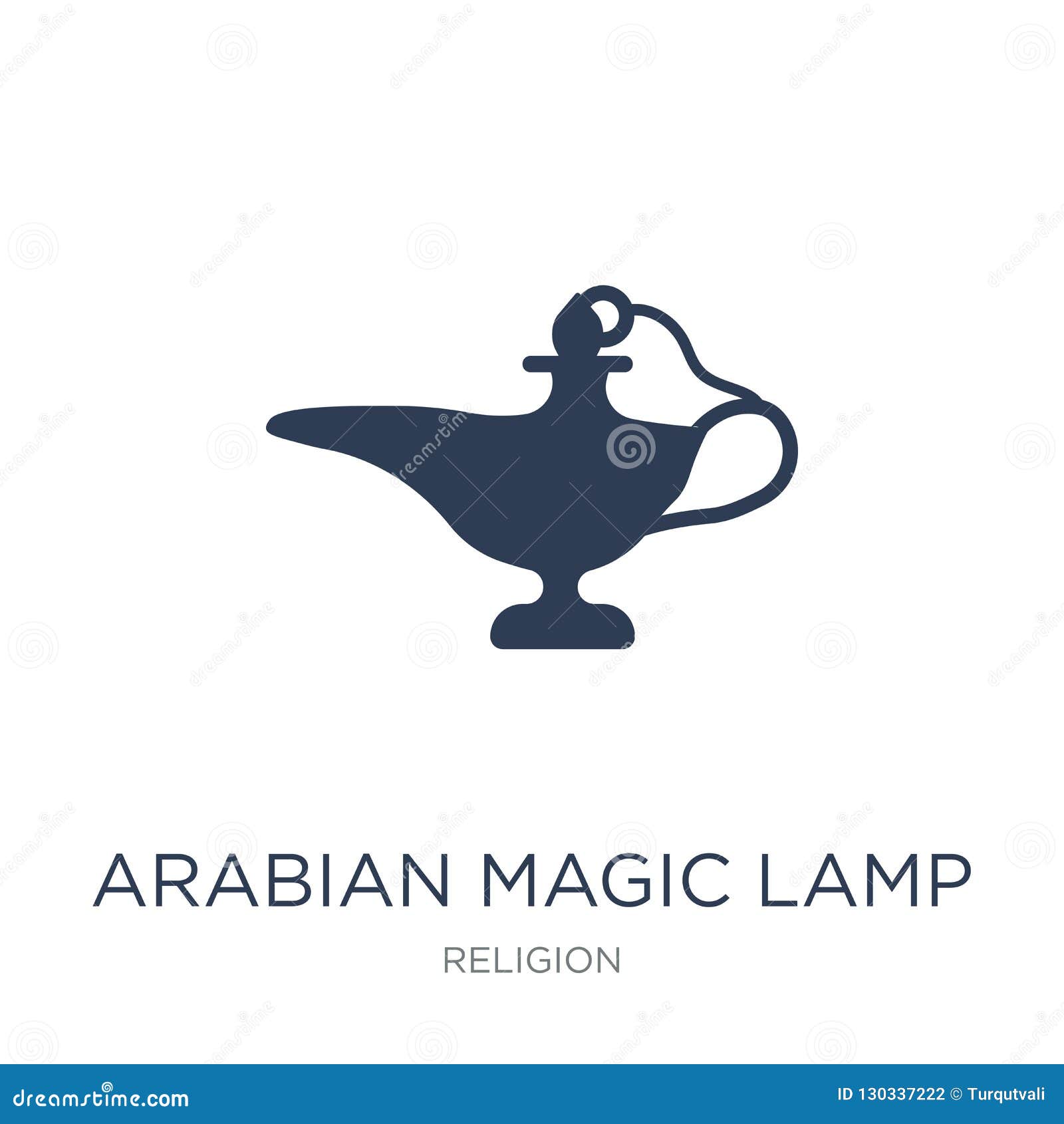 Arabian Magic Lamp Icon. Trendy Flat Vector Arabian Magic Lamp I Stock ...