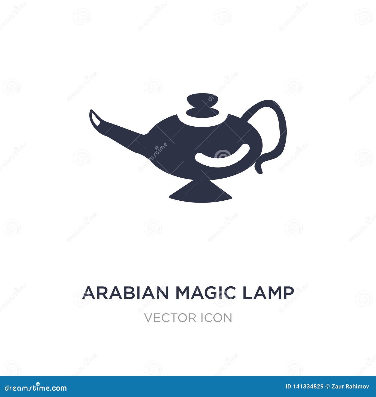 Arabian Magic Lamp Icon on White Background. Simple Element ...