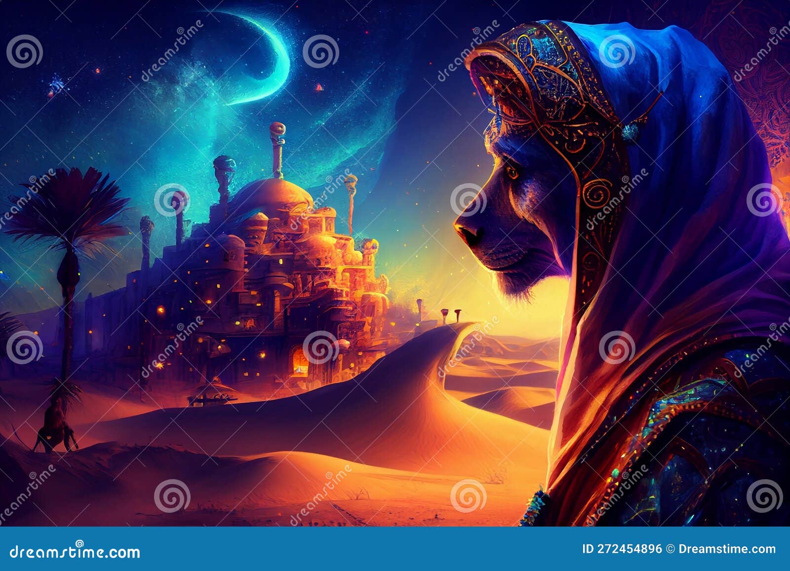 Arabian night drawing stock illustration. Illustration of ramadan