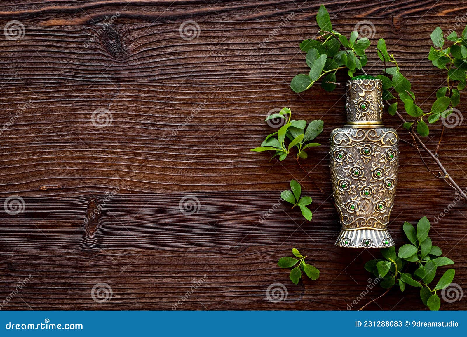 Arabian Oud Perfume or Oil with Agar Wood Tree Stock Image Image of