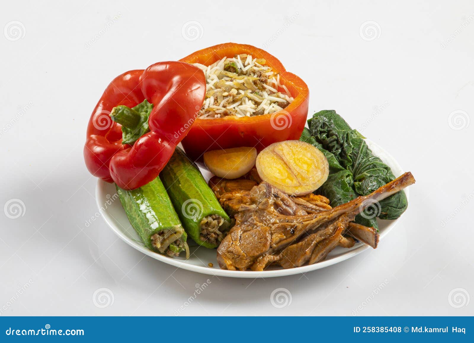 Arabian Platter Kabab Rice Isolated on White Stock Photo Image of spicy, arabian 258385408