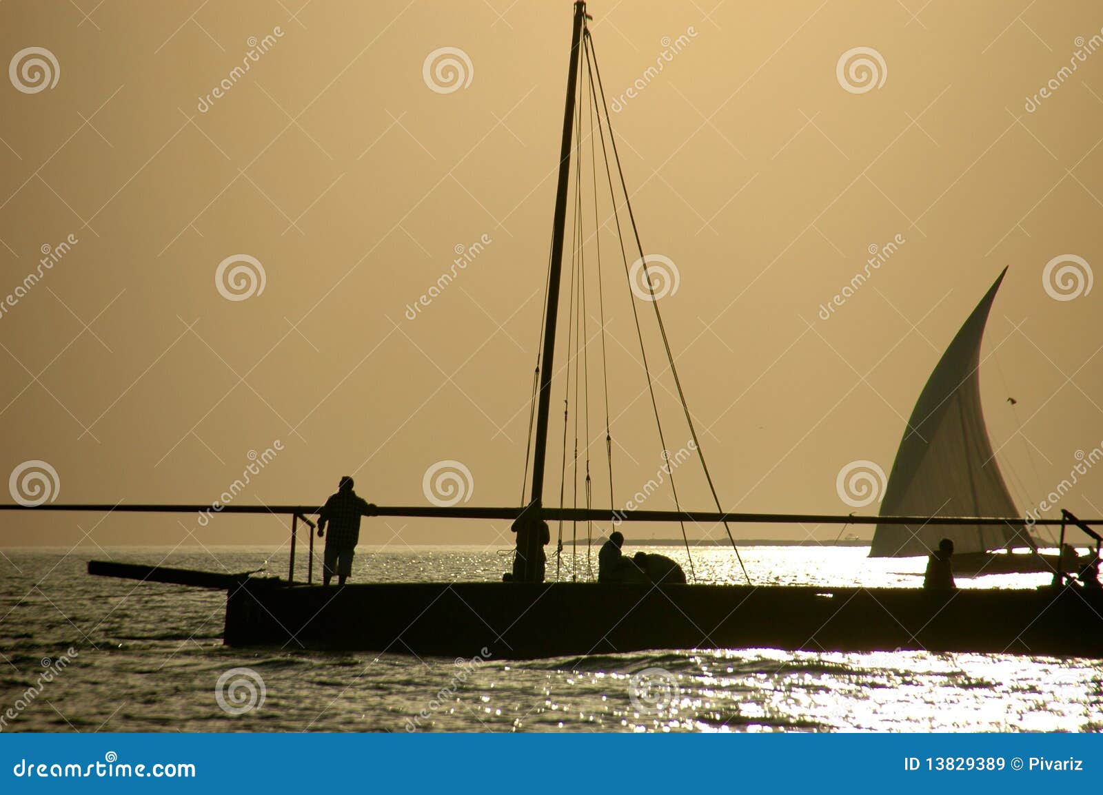 arabian sailors on a dhow