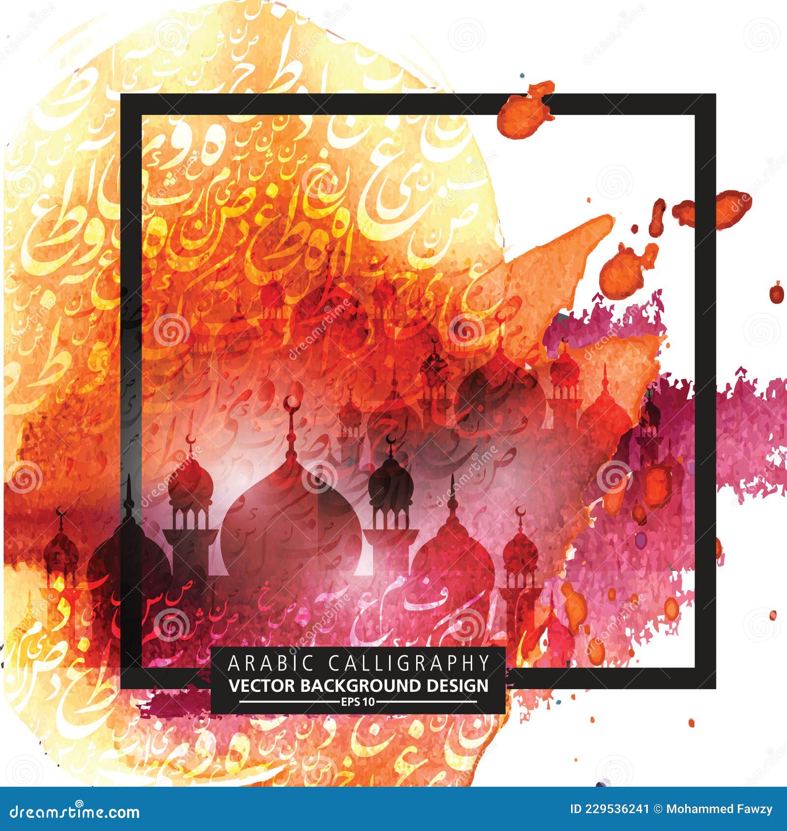 Arabic Background Theme, Arabic Art  Vector Stock Vector -  Illustration of decoration, frame: 229536241