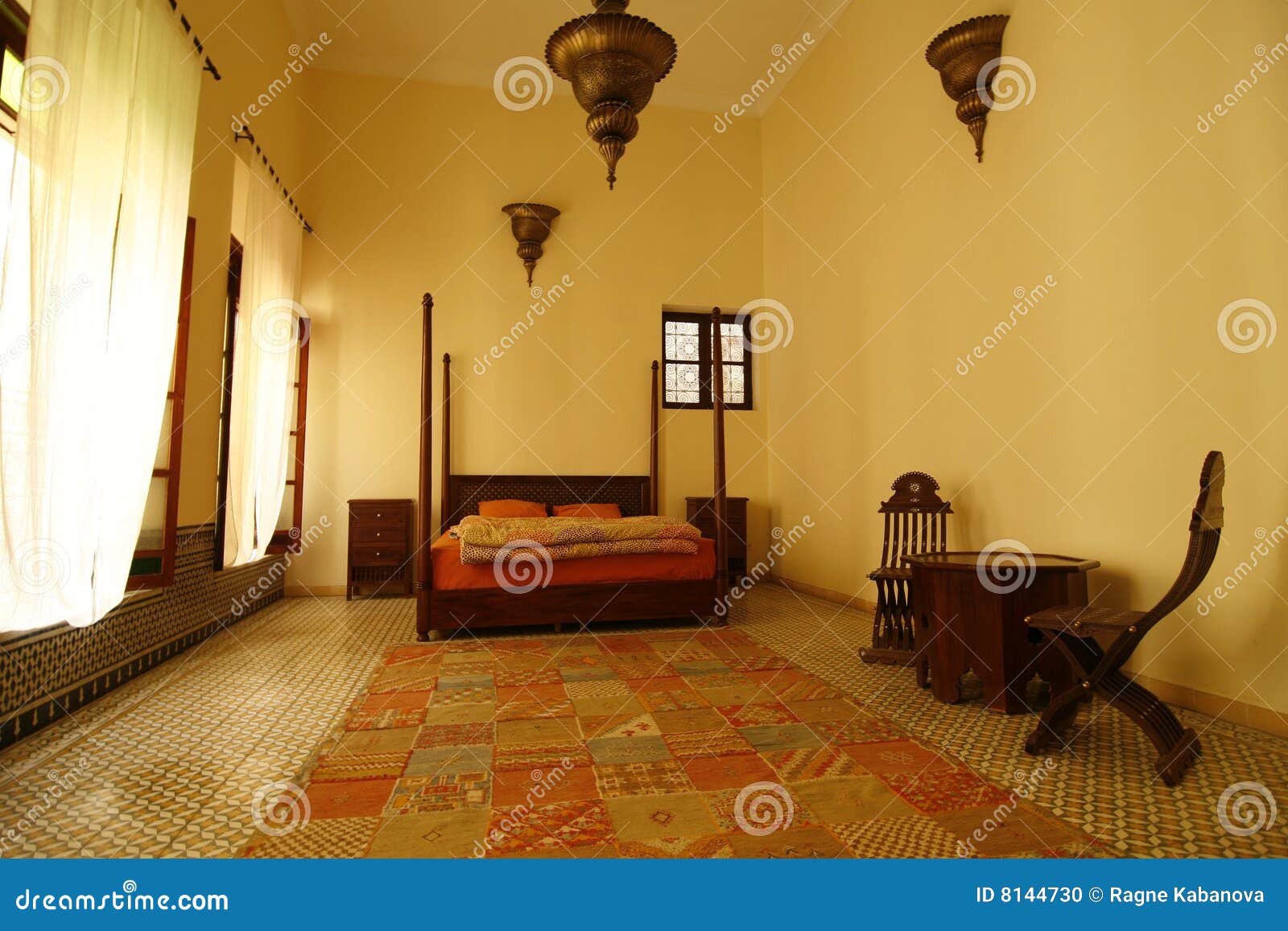 Arabic bedroom (Morocco) stock photo. Image of berber 8144730