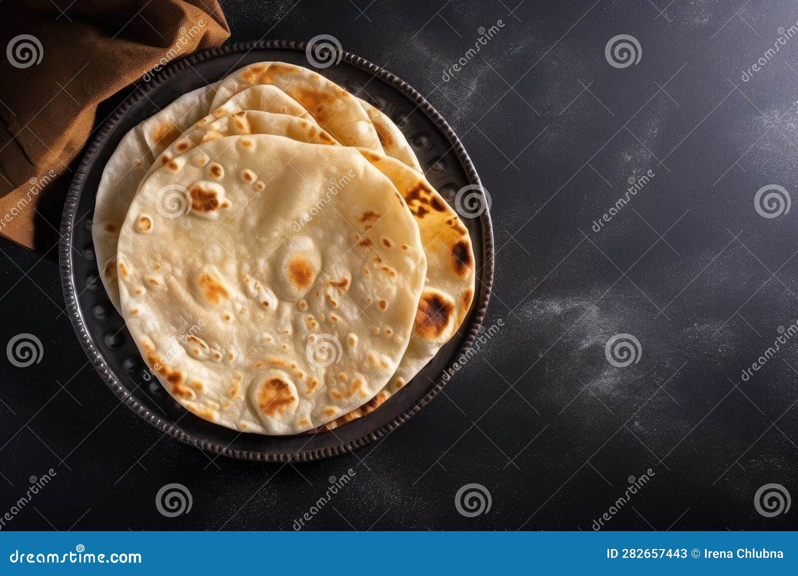 Arabic Bread. Flat Pita Bread Stock Illustration Illustration of arab