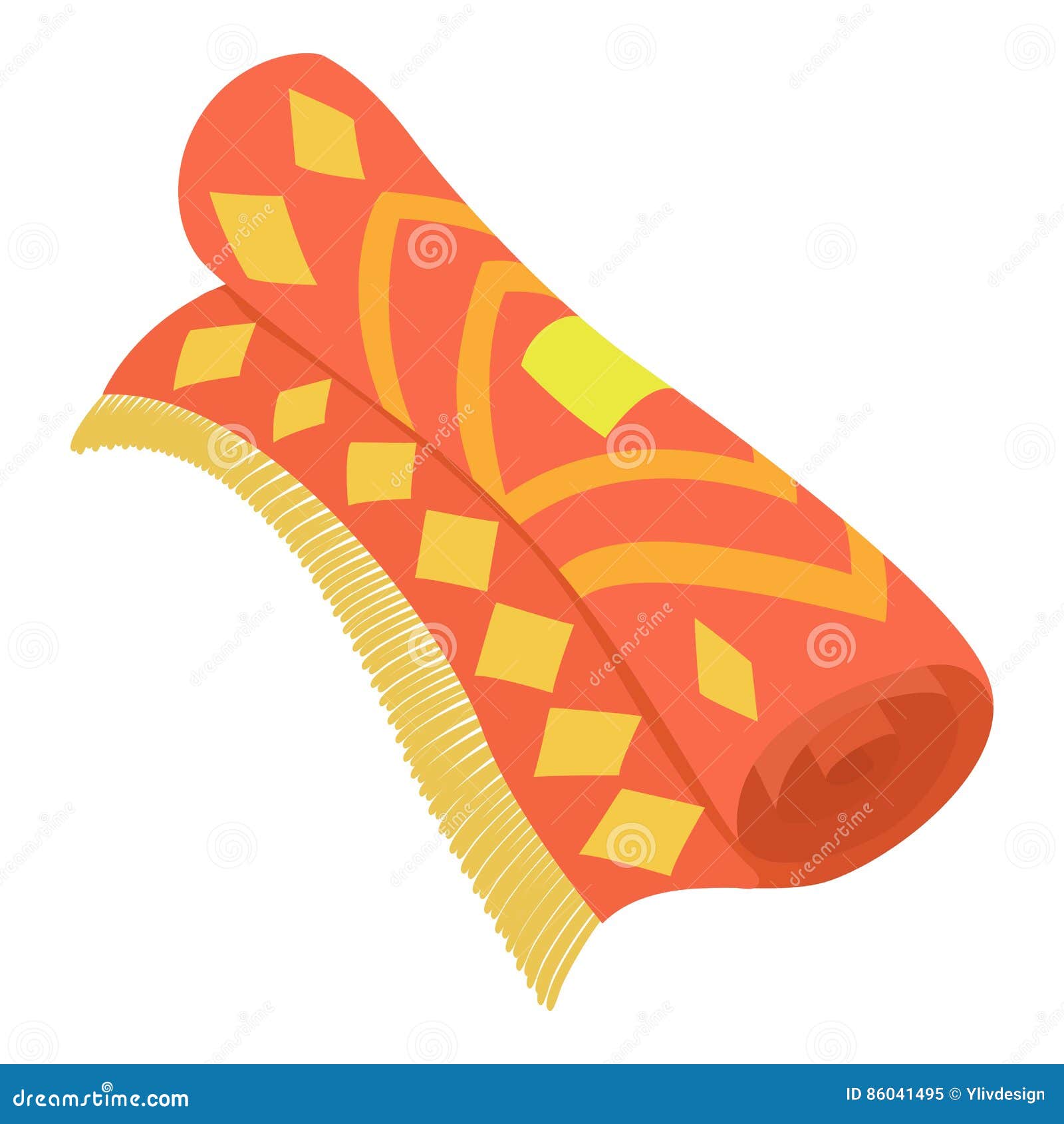 Arabic Carpet Icon, Cartoon Style Stock Vector Illustration of floor