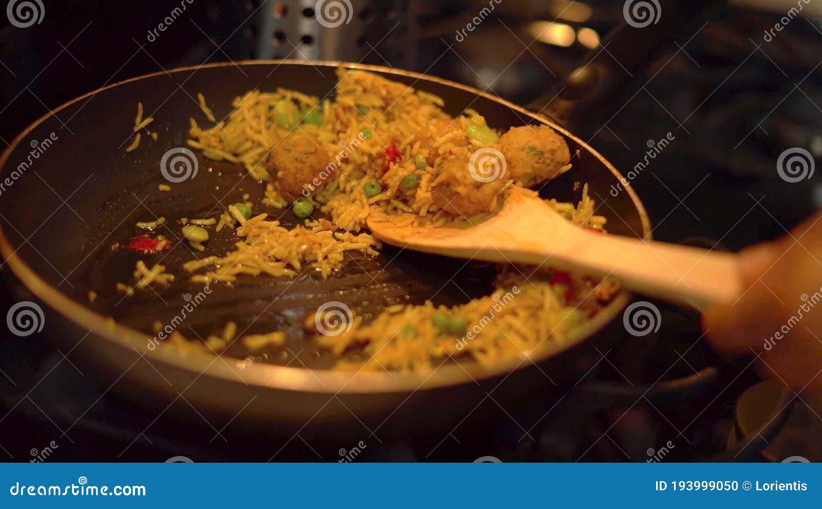 The Arabic Dish Pilaf Cooking in a Pan Stock Photo Image of healthy