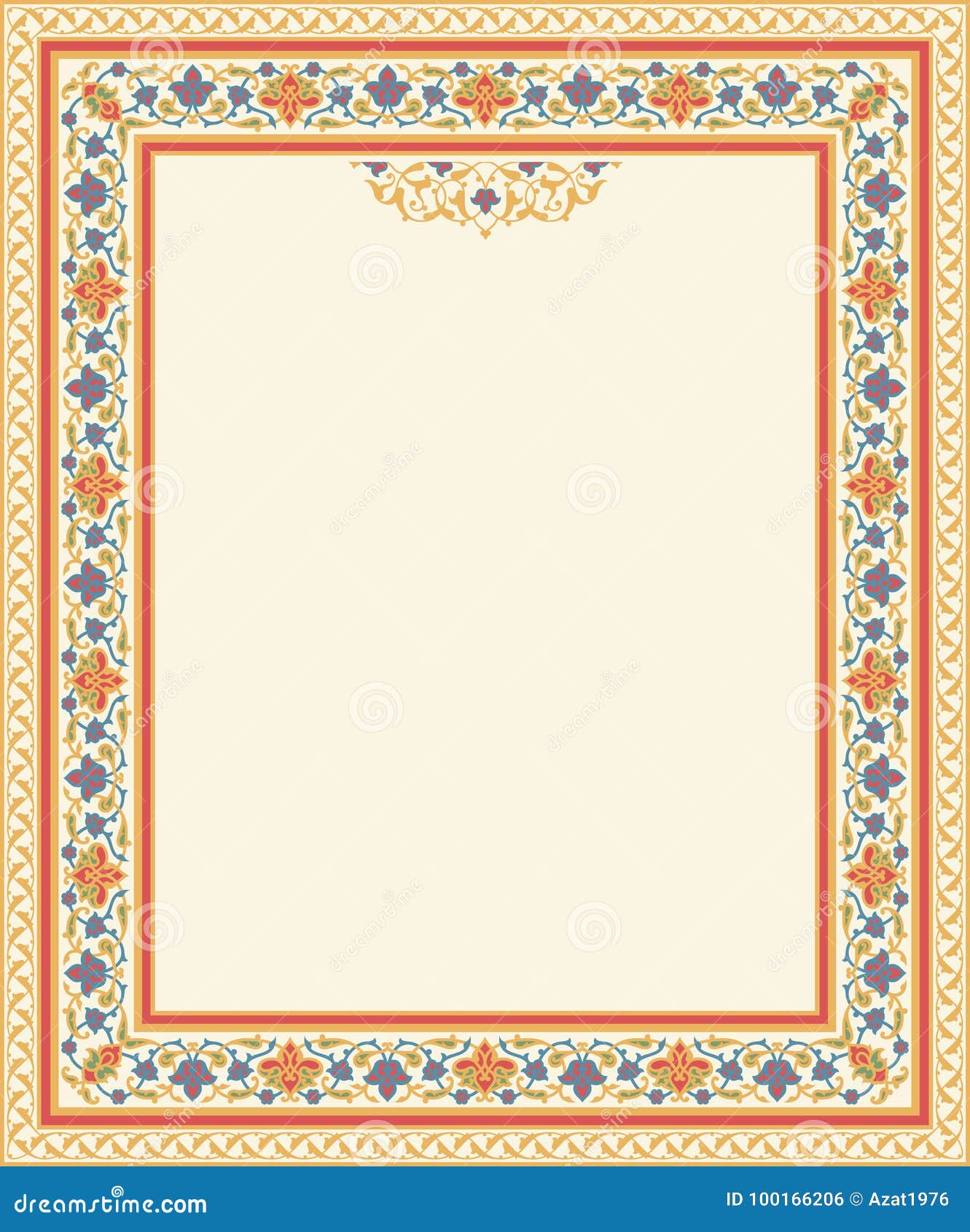 arabic floral frame.