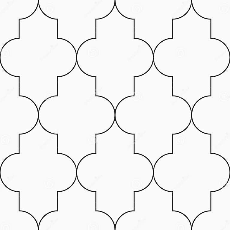 Arabic Geometric Seamless Pattern. Quatrefoil Vector Pattern Stock Vector - Illustration of clip ...