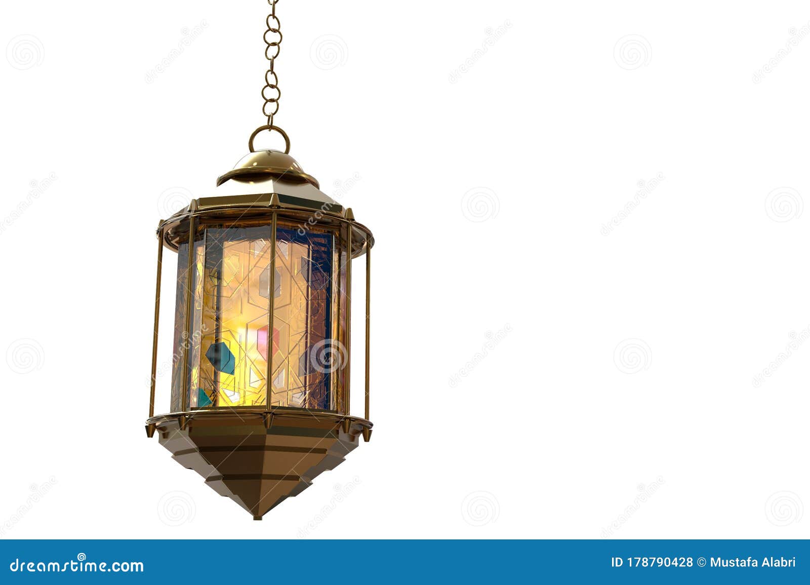 Download Arabic Golden Ramadan Lantern Stock Illustration Illustration Of Ramadan Render 178790428