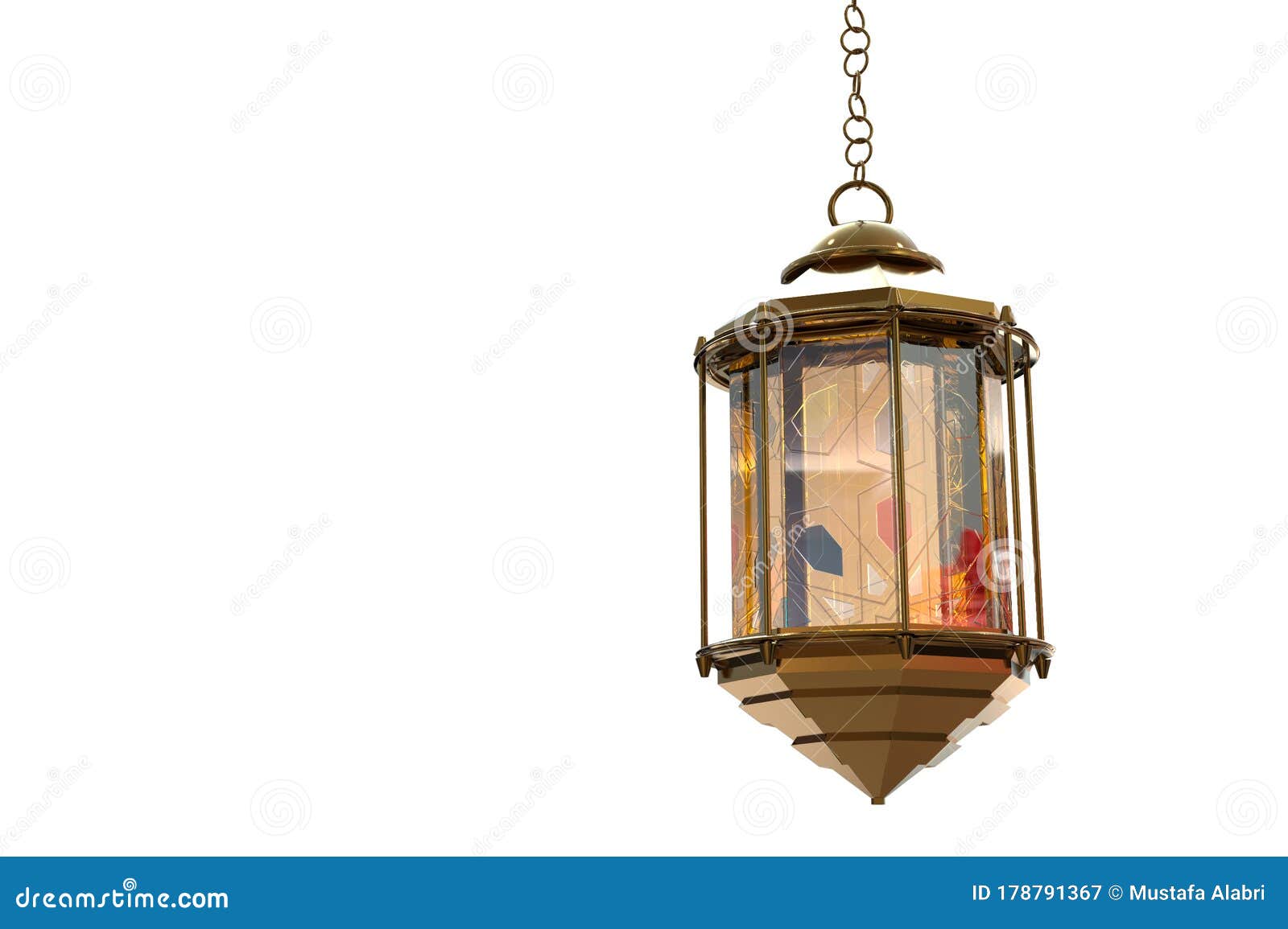 Download Arabic Golden Ramadan Lantern Stock Illustration Illustration Of Kareem Mubarak 178791367