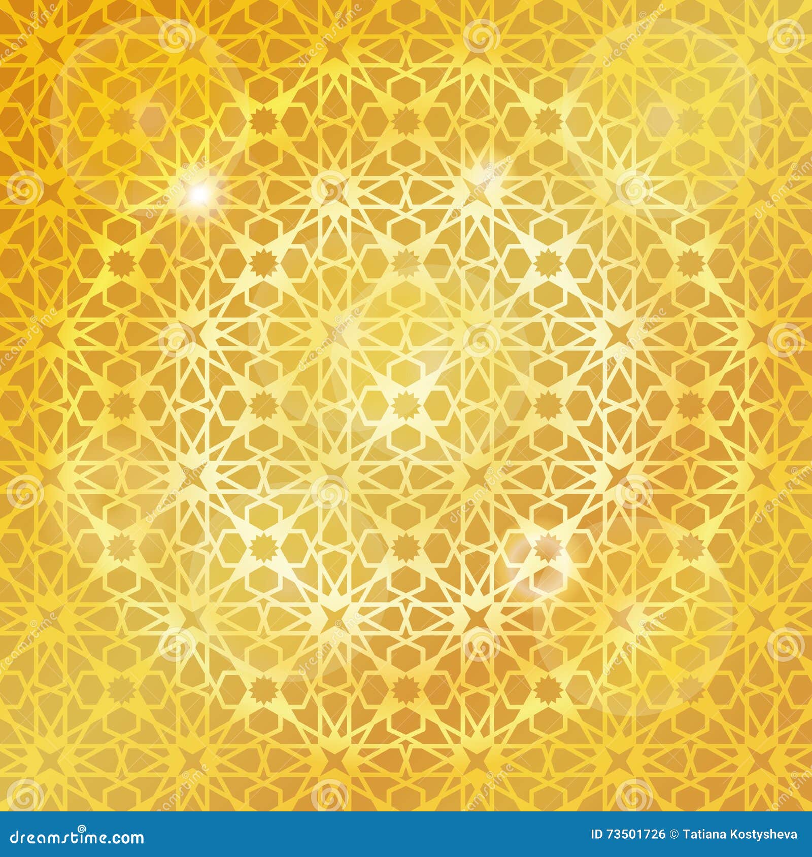 Arabic Islamic Pattern,gold Background.Geometrical Stock 