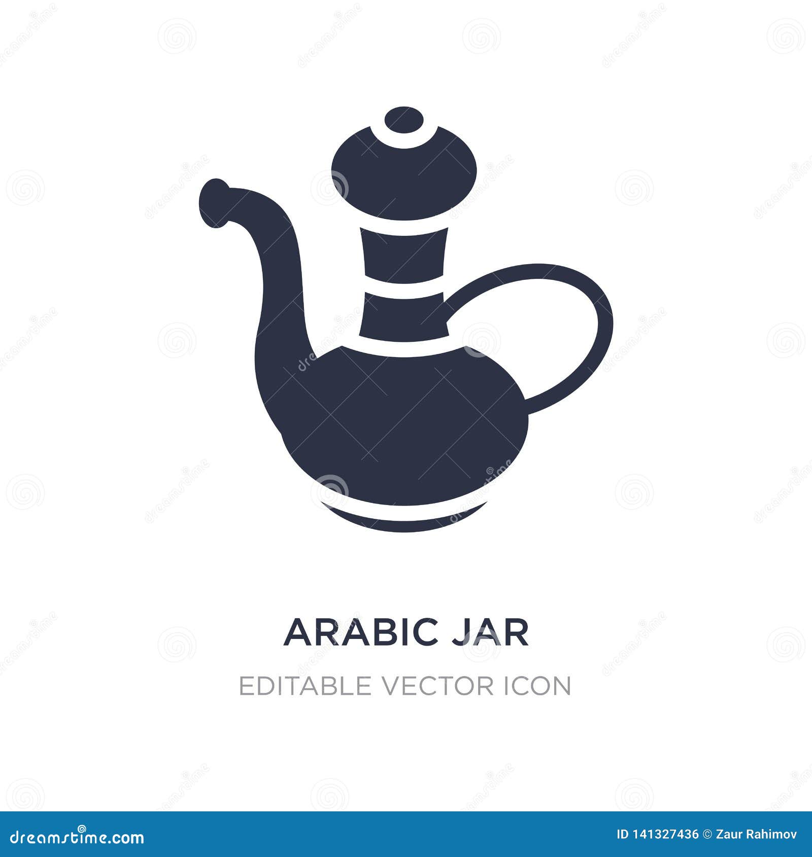 Arabic Jar Icon on White Background. Simple Element Illustration from