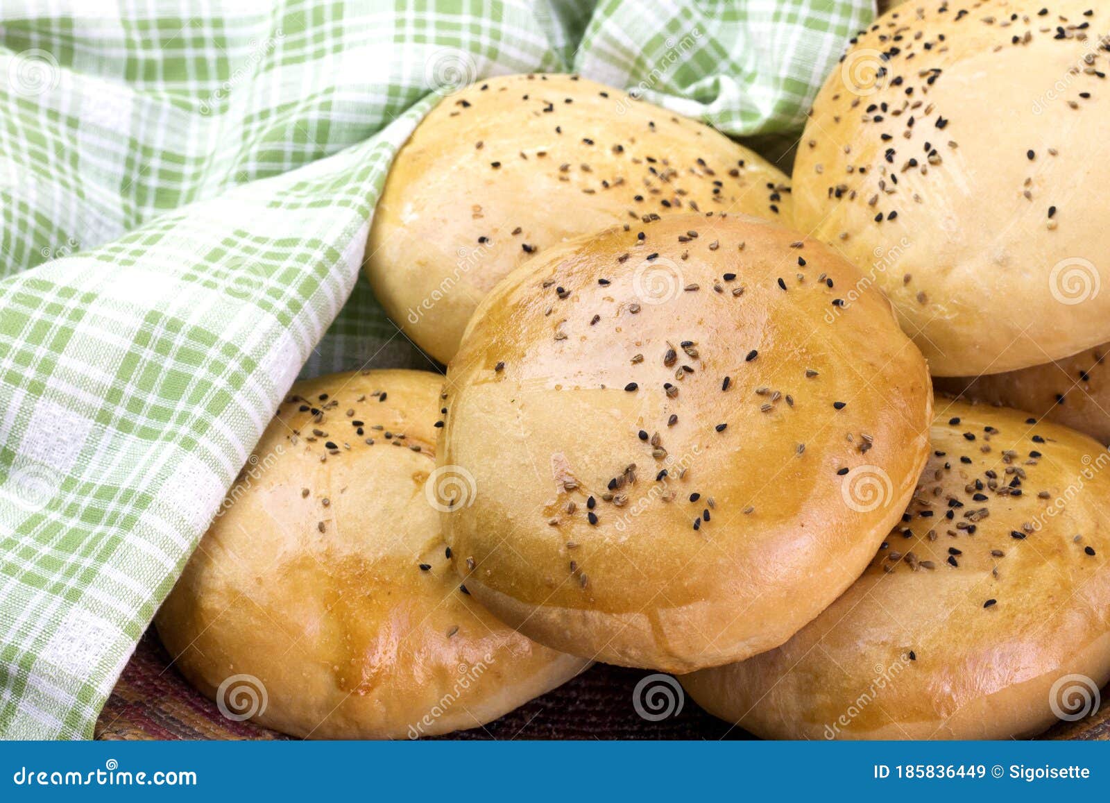 Arabic Mini Bread Decorated with Aniseed Stock Image Image of diet