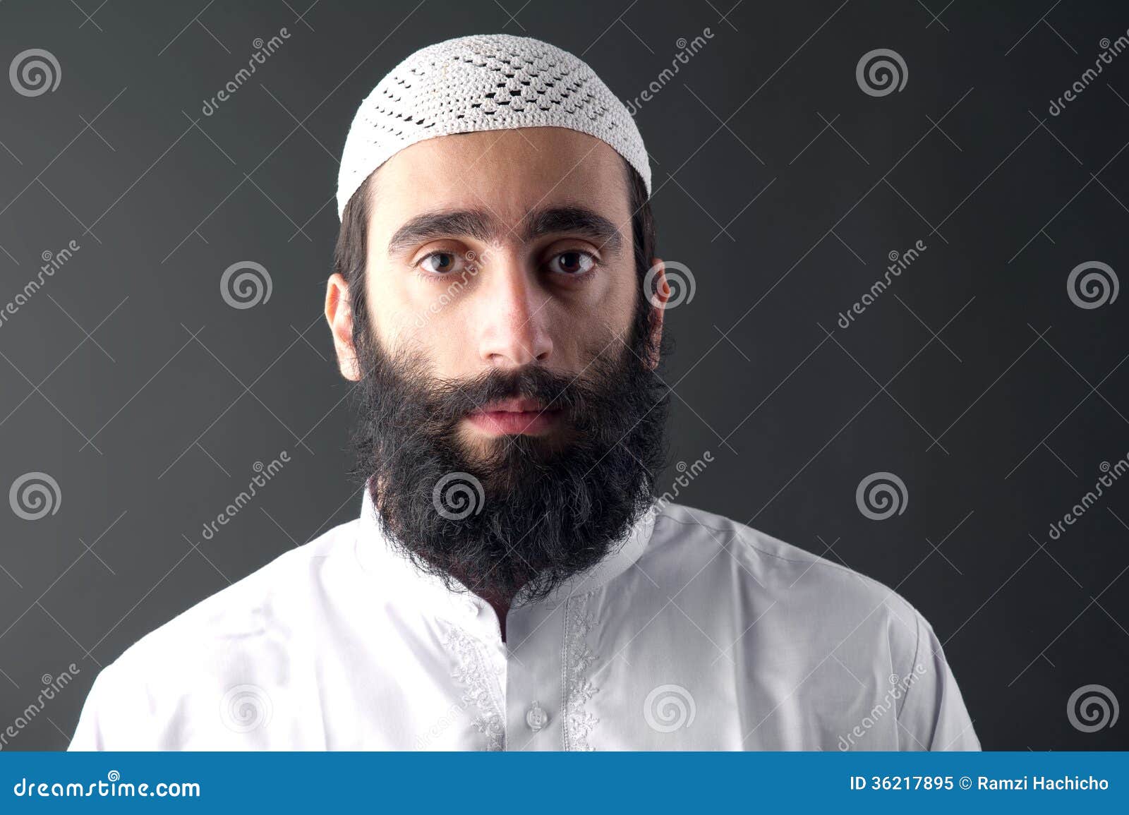 arabic muslim man with beard portrait