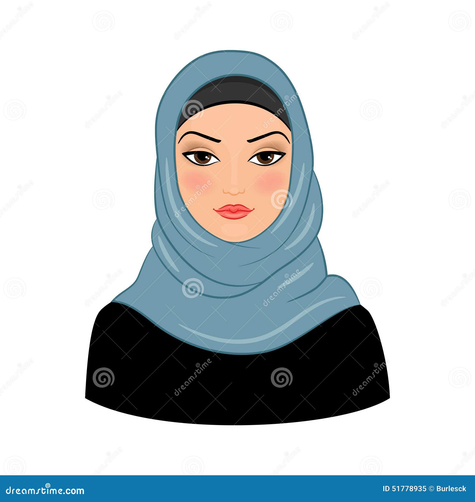 Arabic muslim woman stock vector. Illustration of 