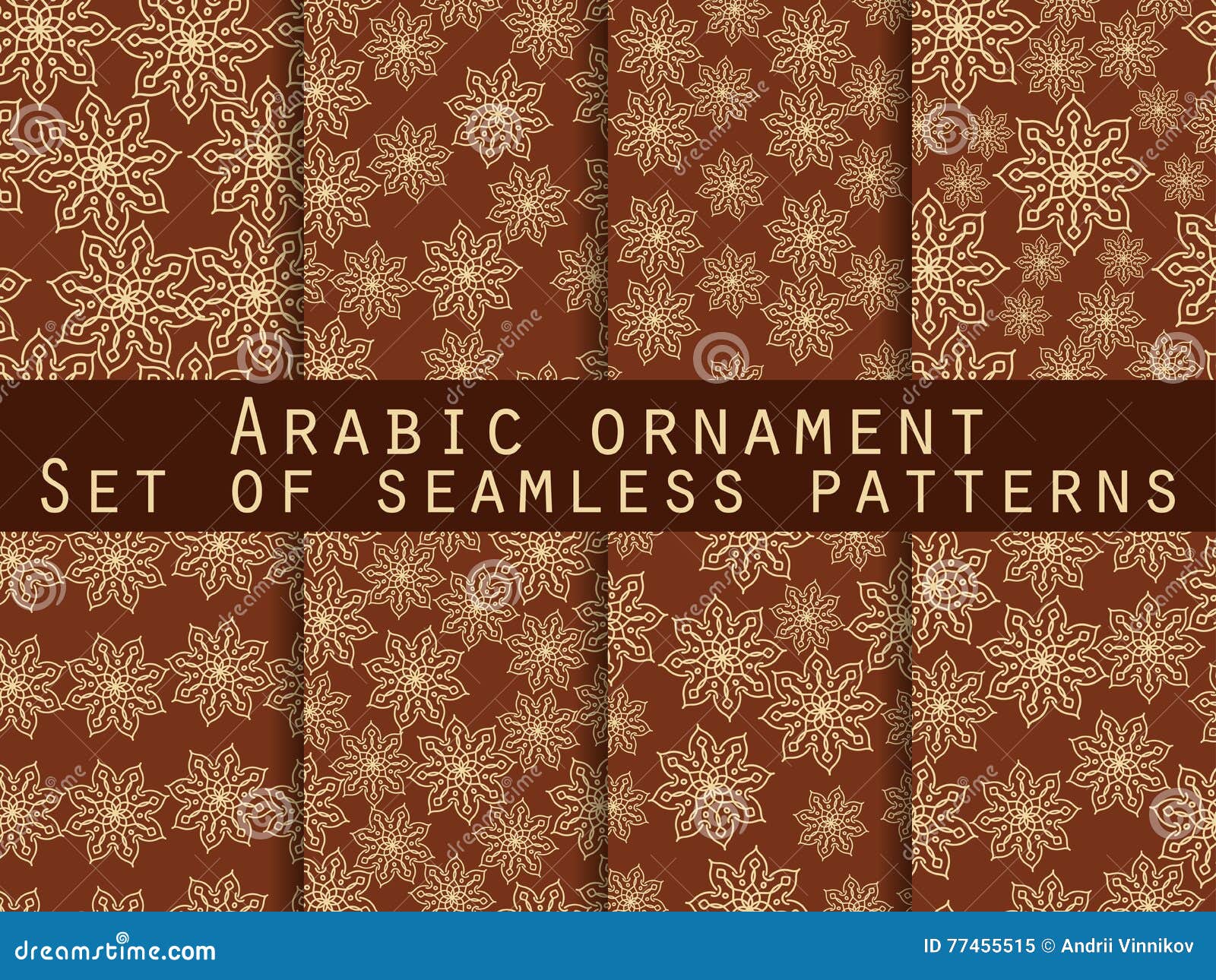 Arabic Pattern. Islamic Ornament. Set of Seamless Patterns. for