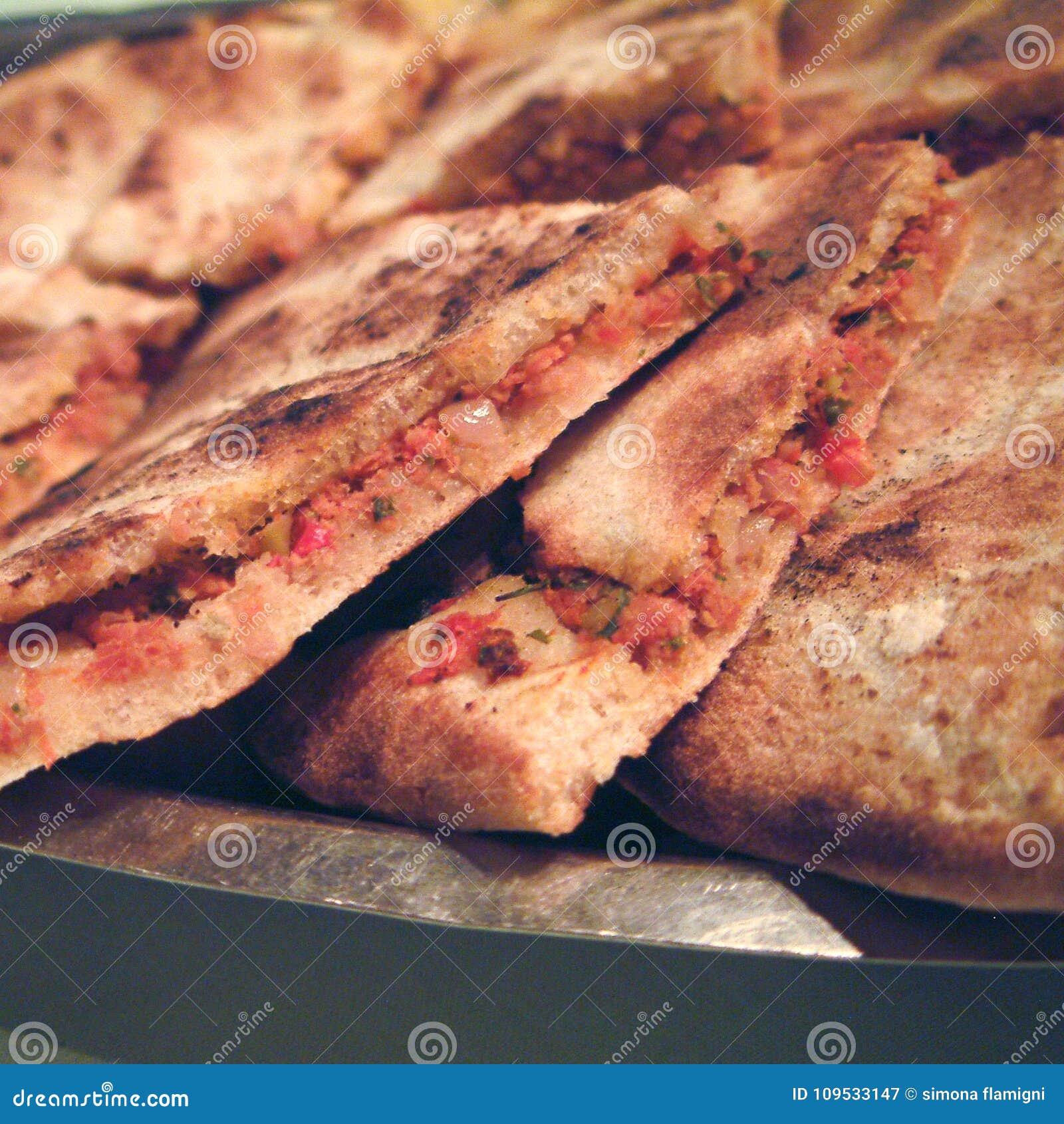 Arabic pizza slices stock image. Image of pizza, delicious 109533147
