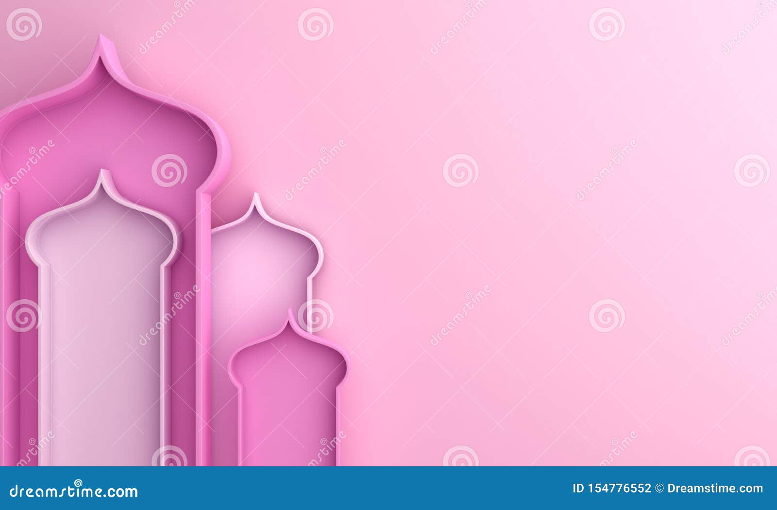 Arabic Window on Pink Pastel Background Copy Space Text. Stock ...